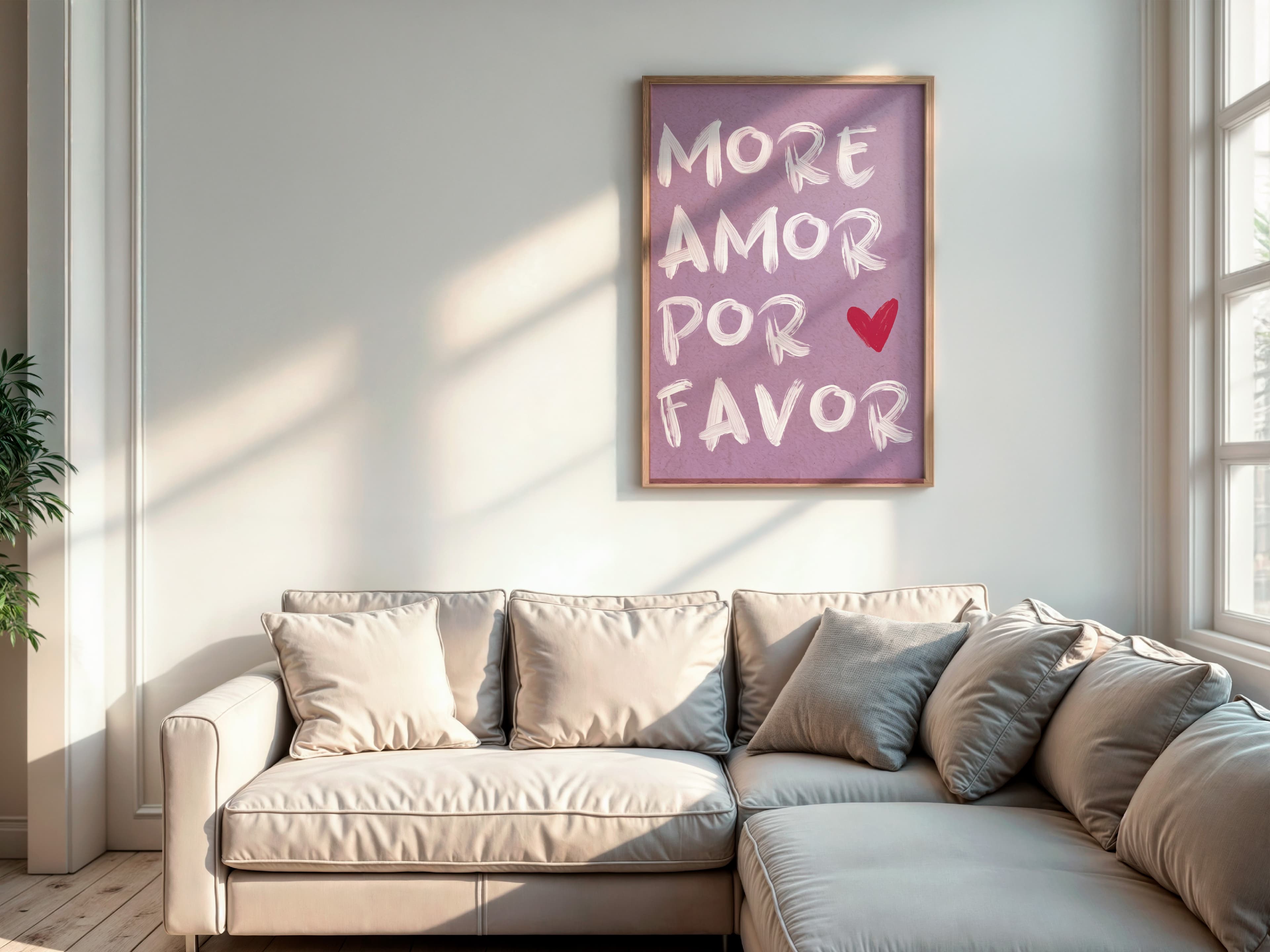 Purple Love Typography Print