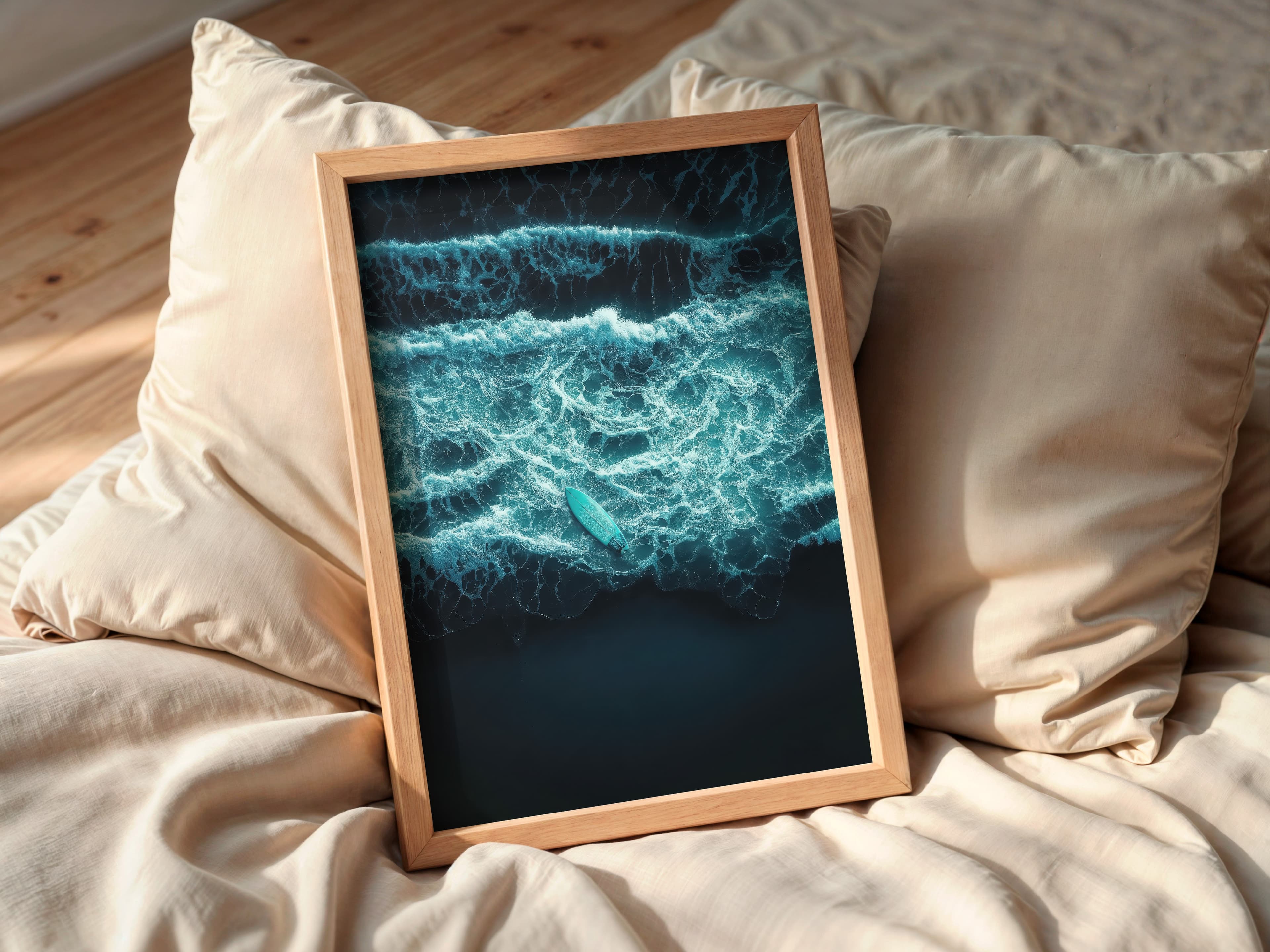 Surfboard Aerial Print