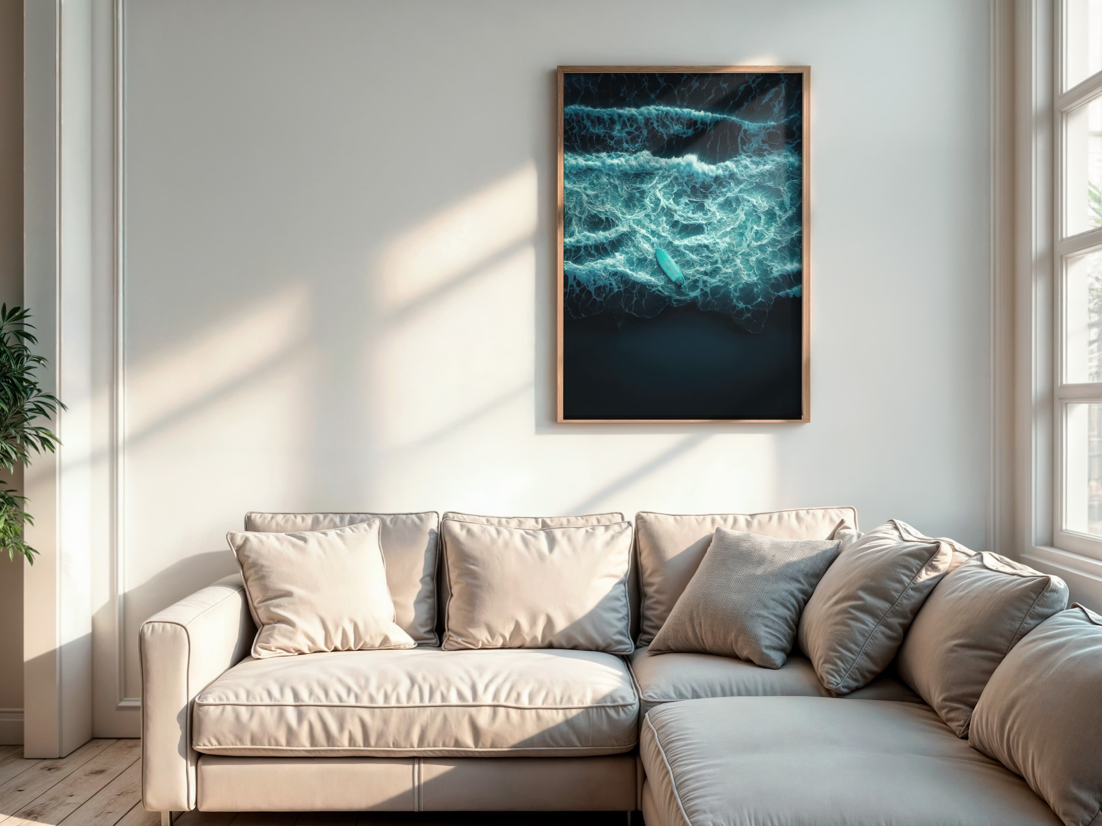 Surfboard Aerial Print