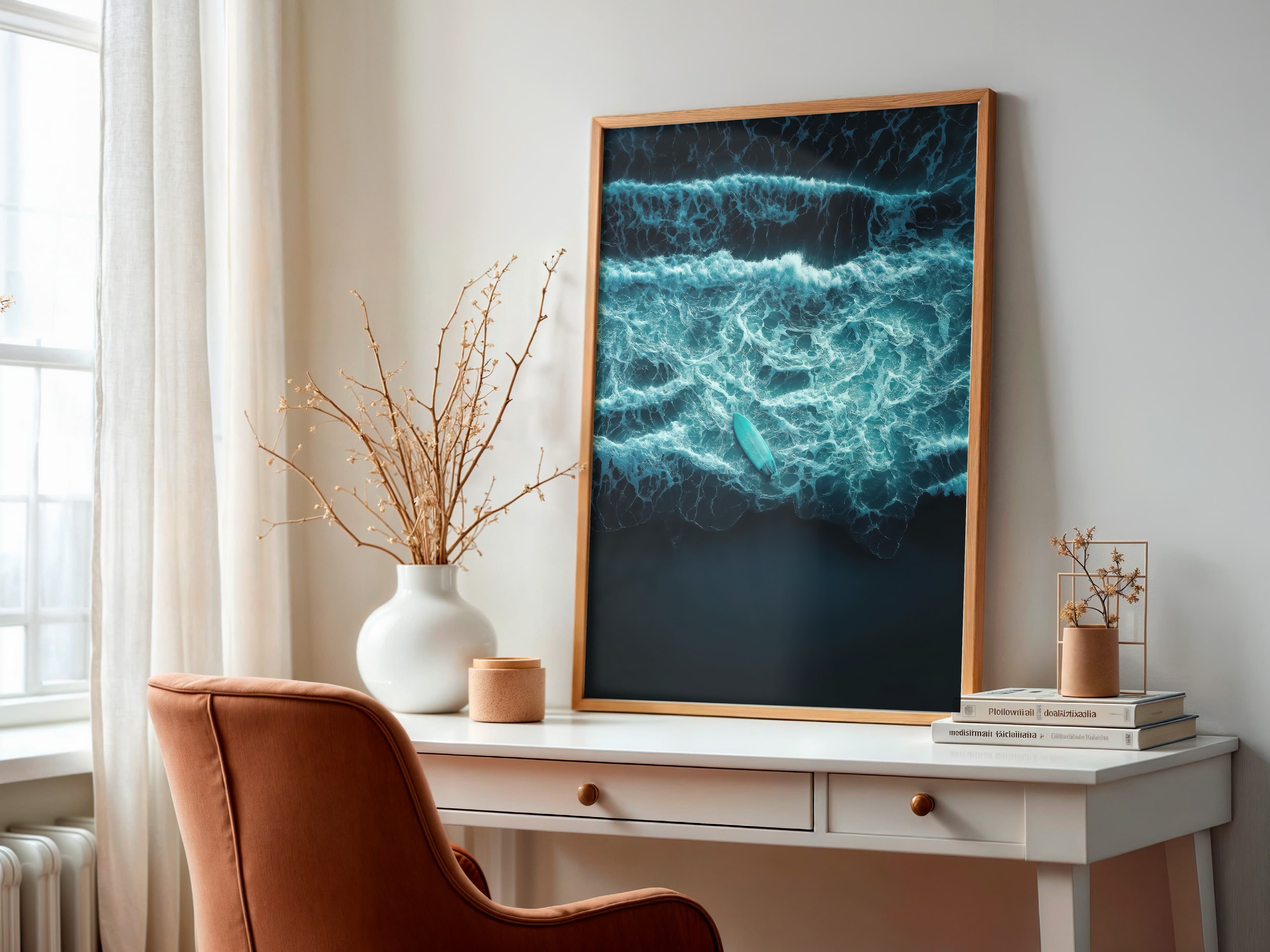 Surfboard Aerial Print