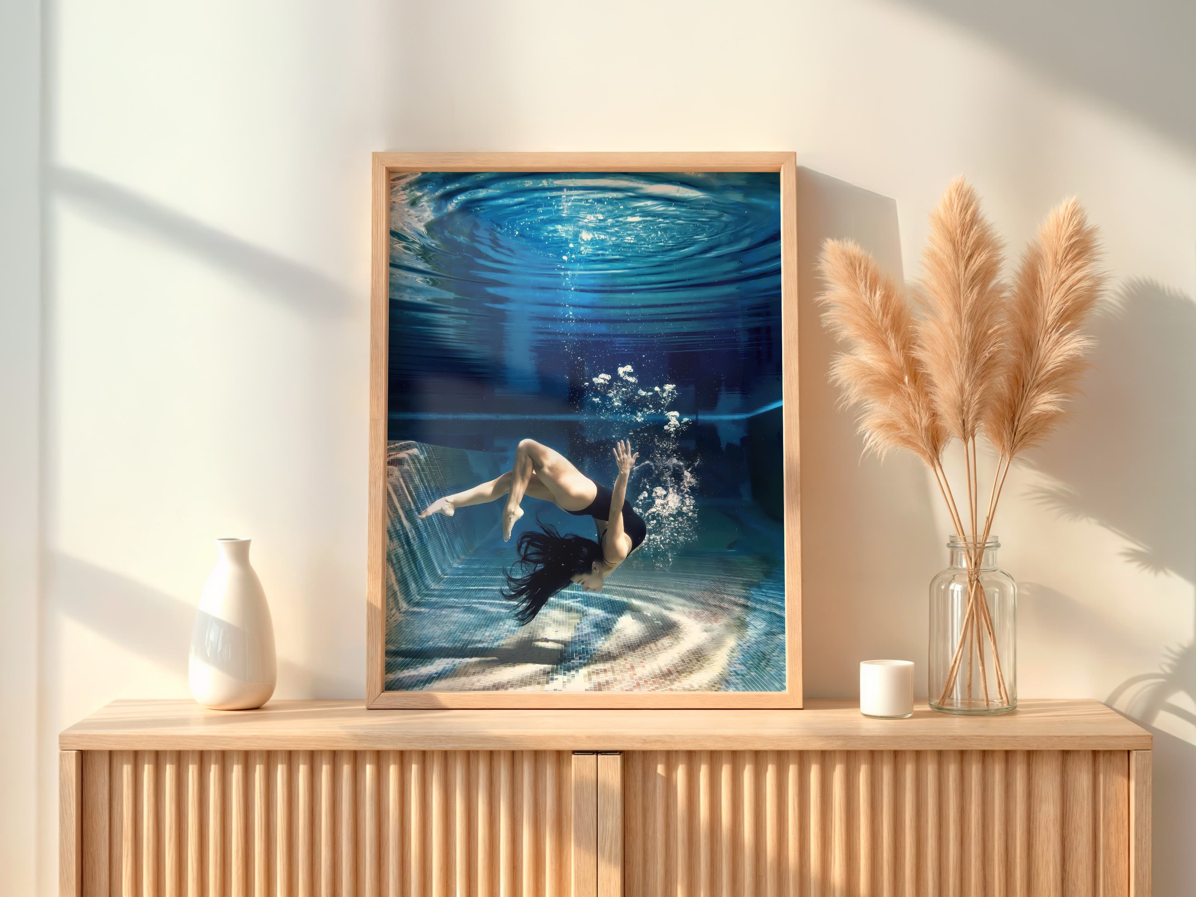 Underwater Woman Print