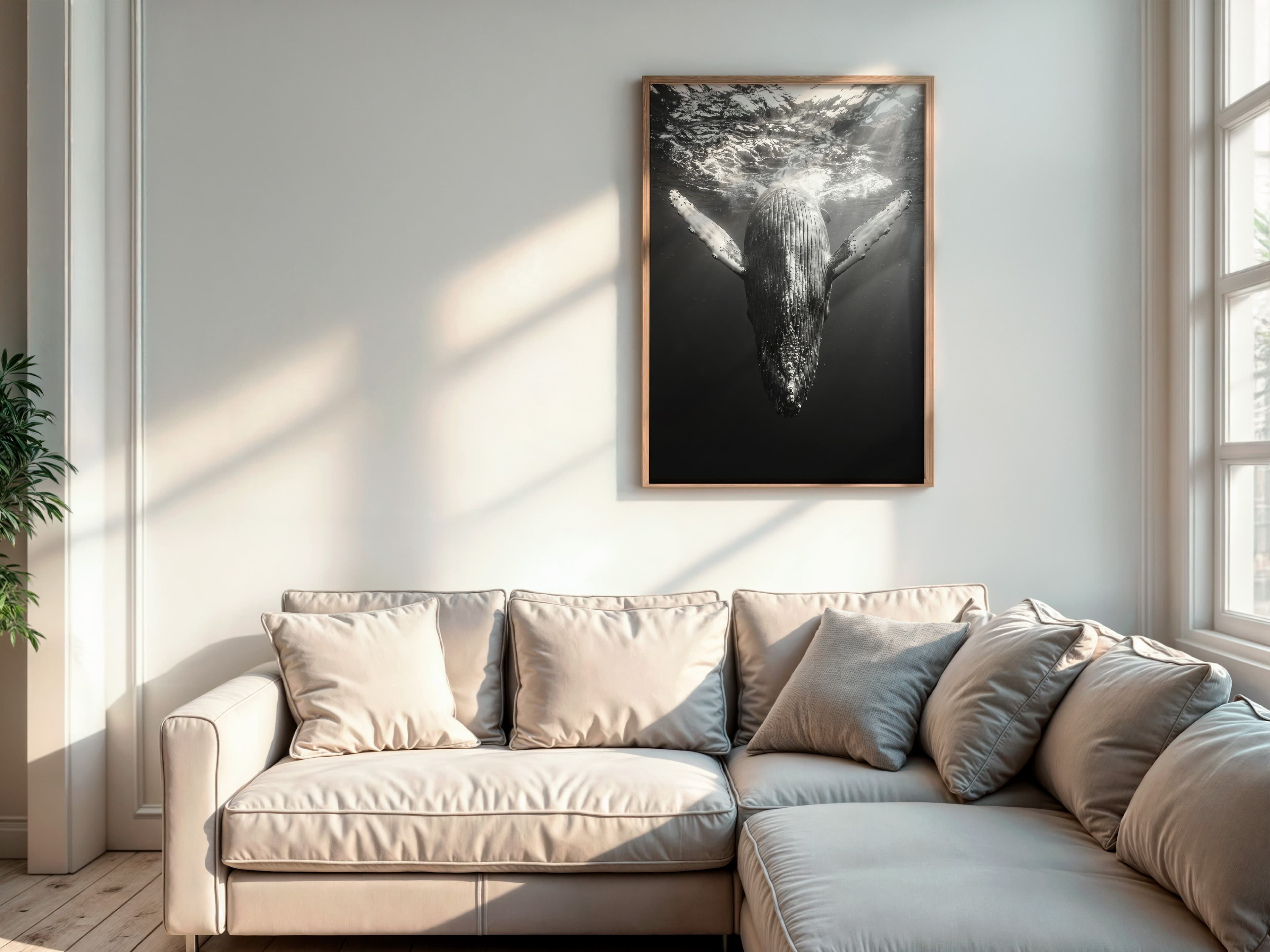 Whale Underwater Print