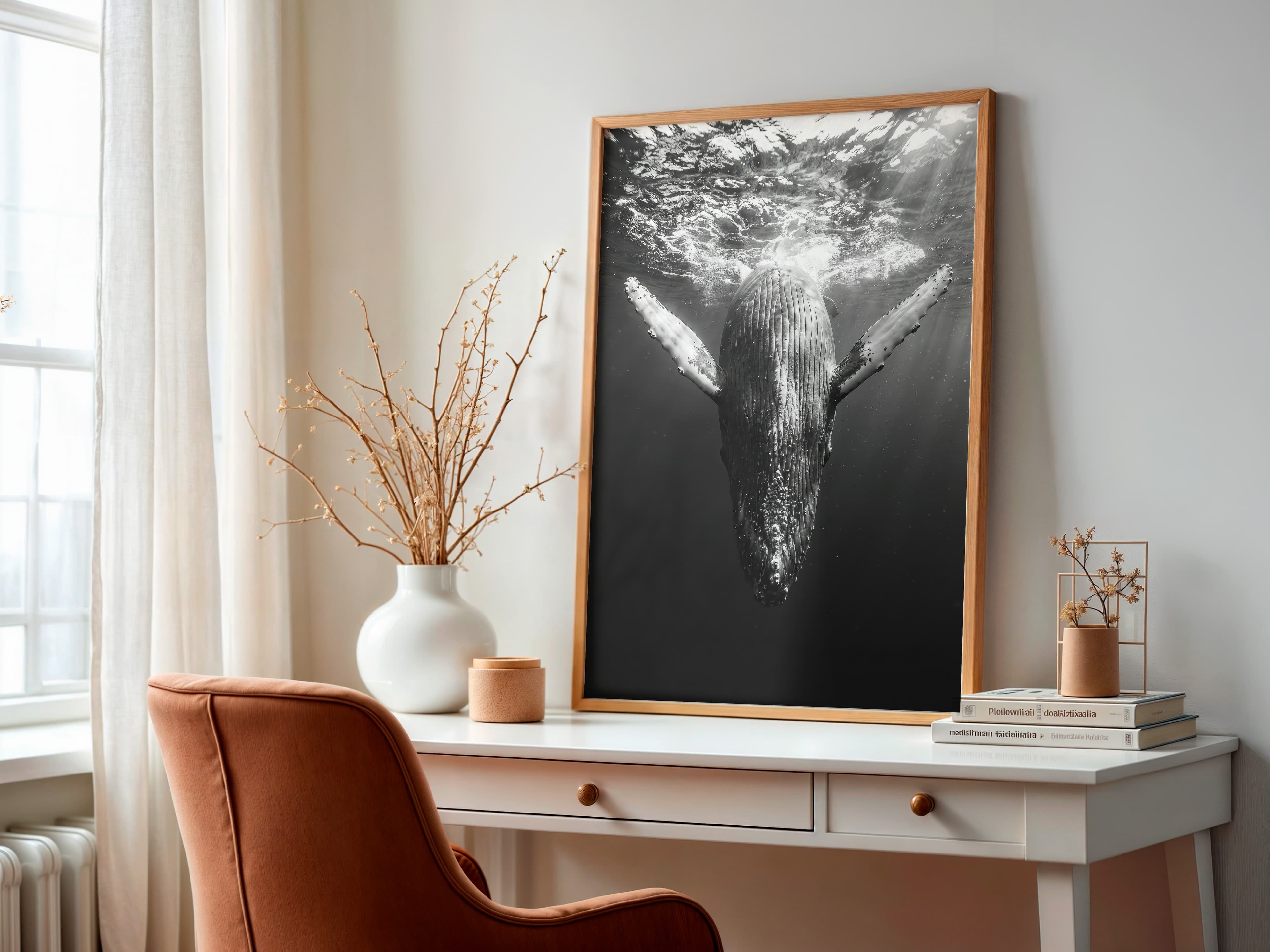 Whale Underwater Print