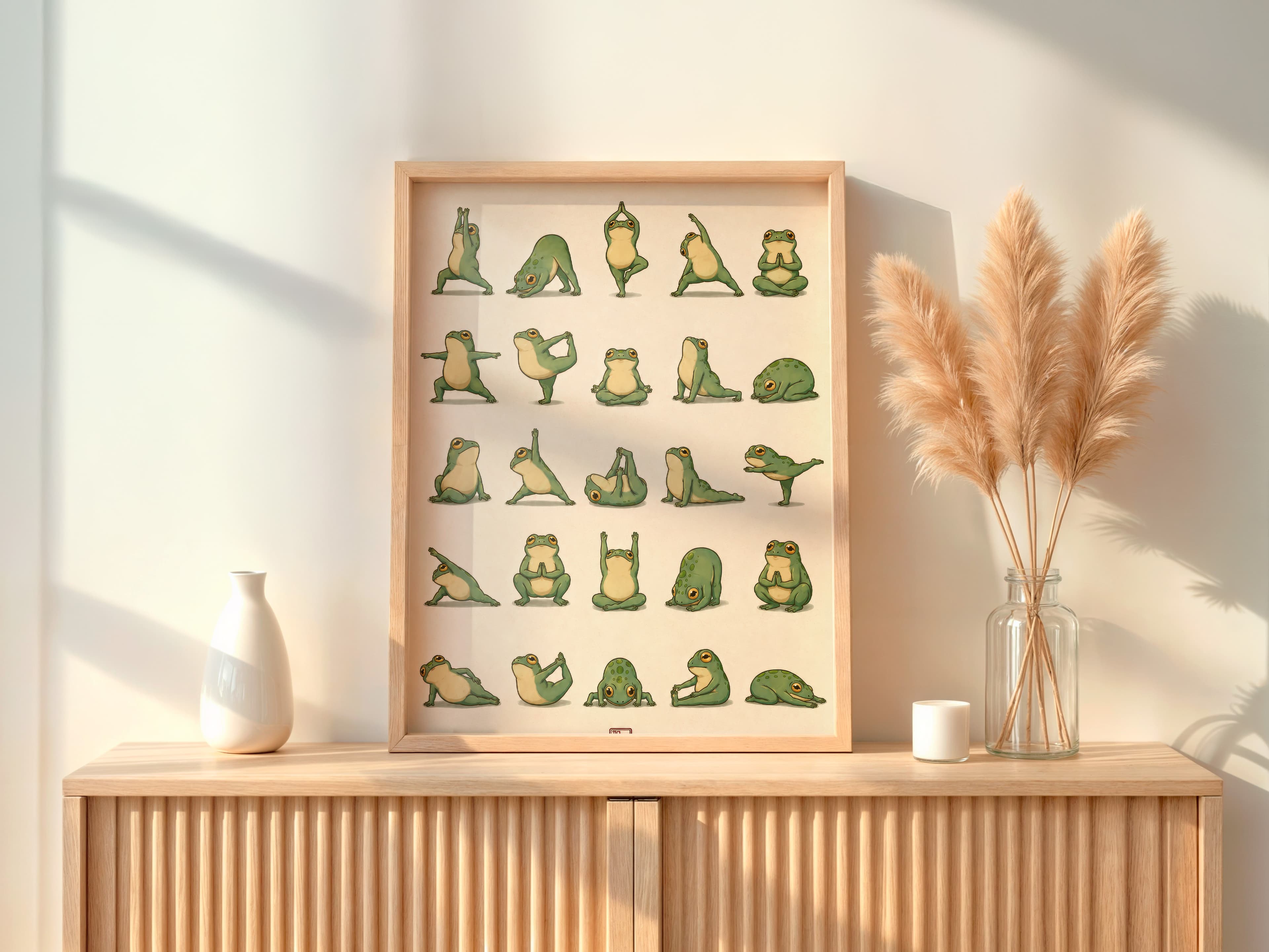 Yoga Frog Poster