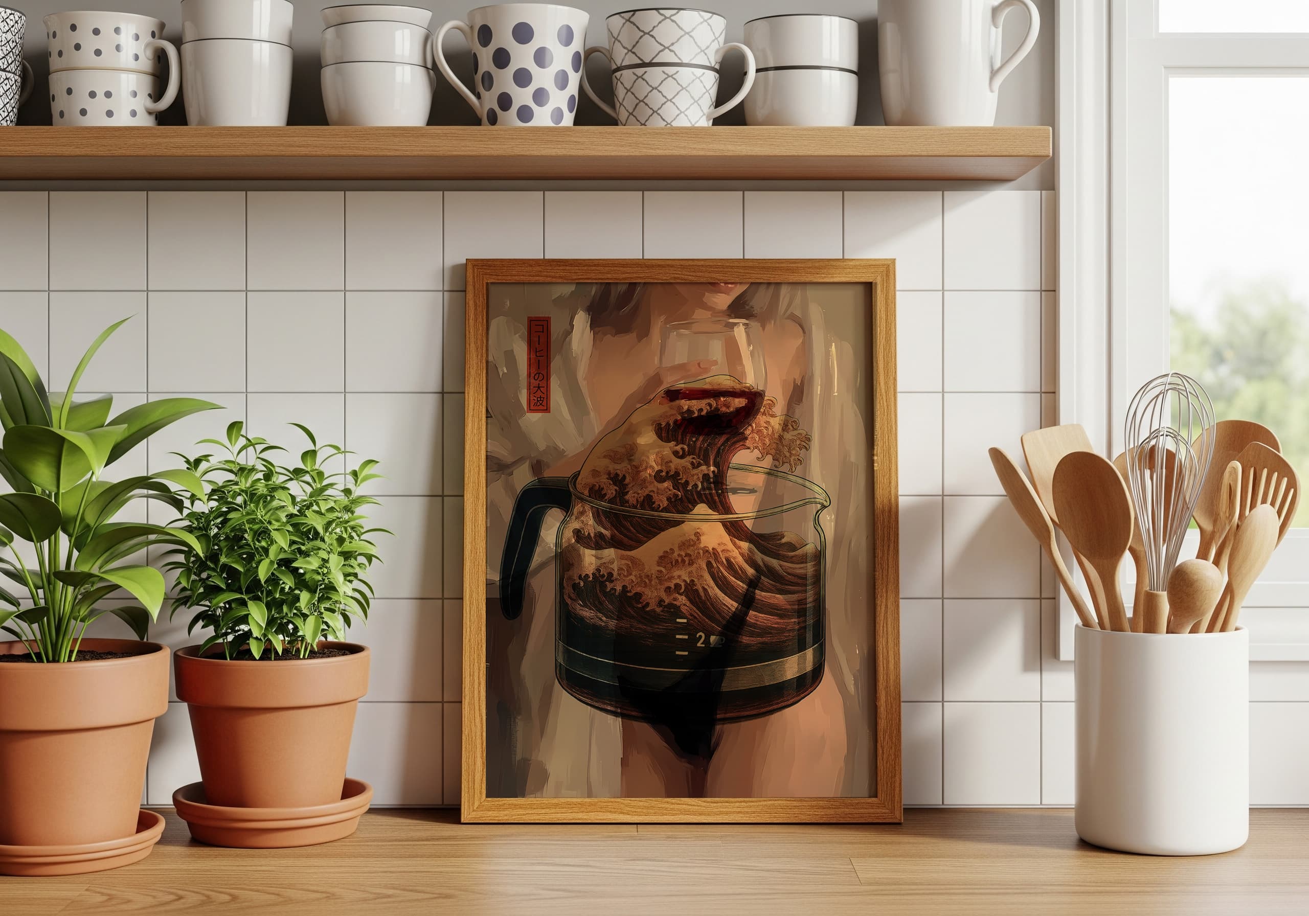 Wine Glass Woman Print