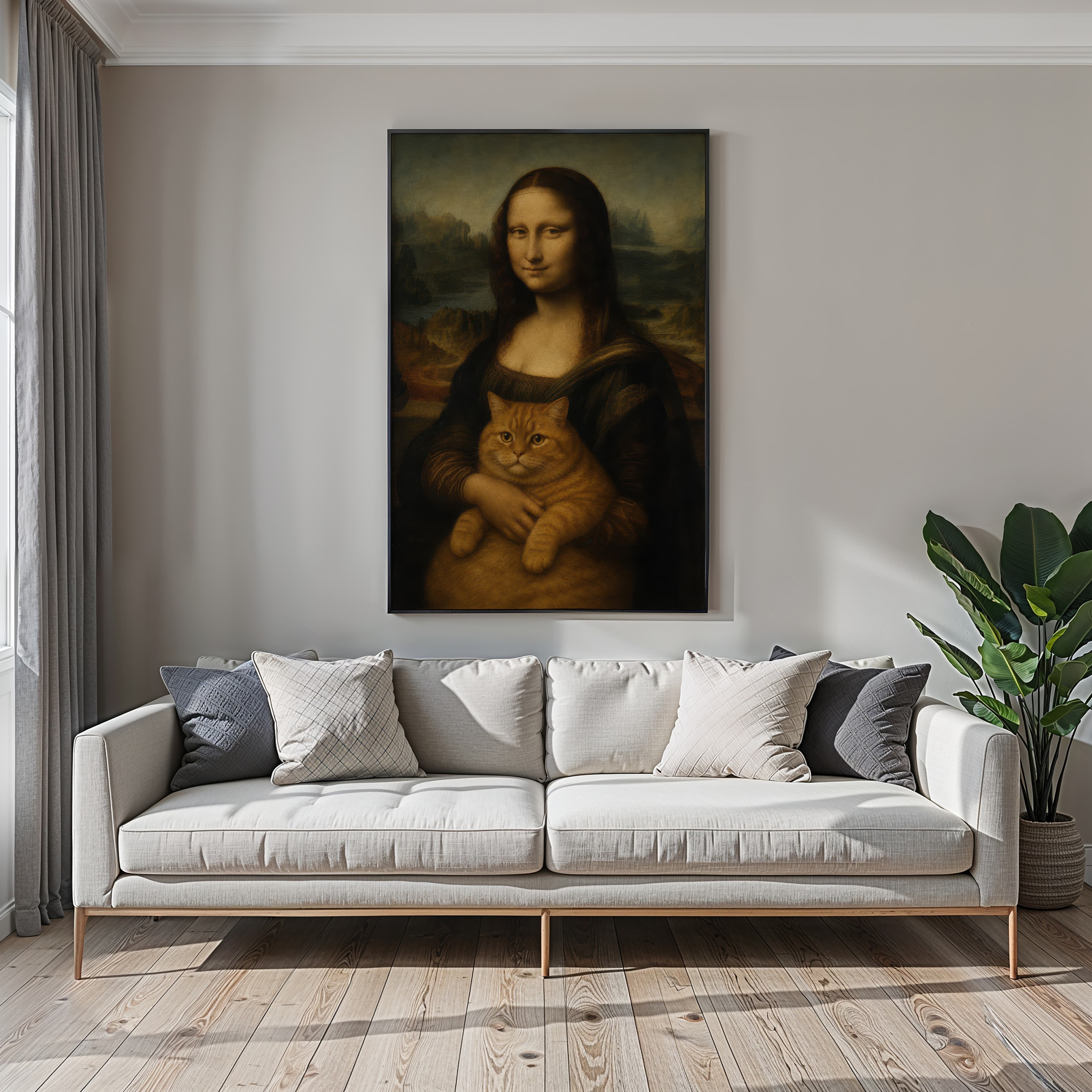 Cat Mona Lisa Print