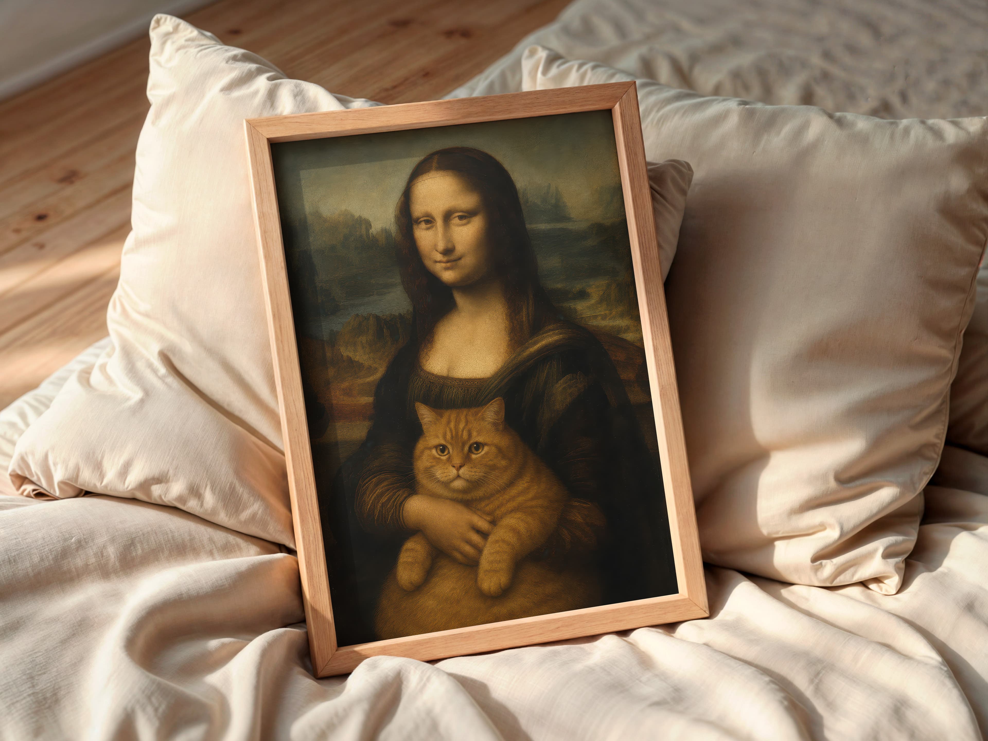 Cat Mona Lisa Print