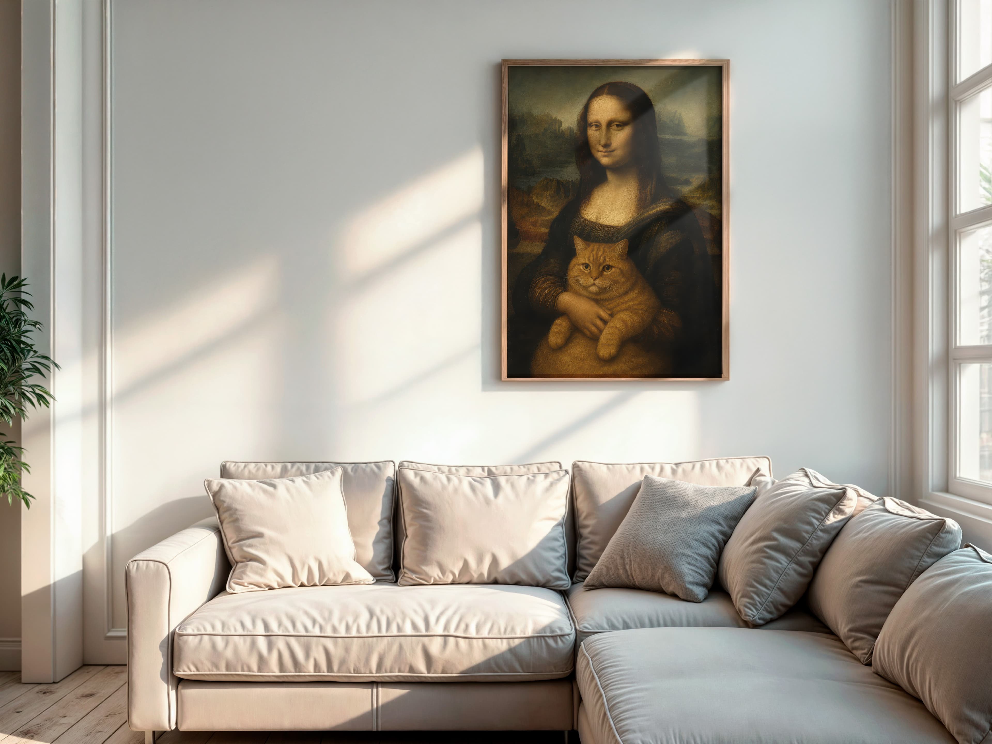 Cat Mona Lisa Print