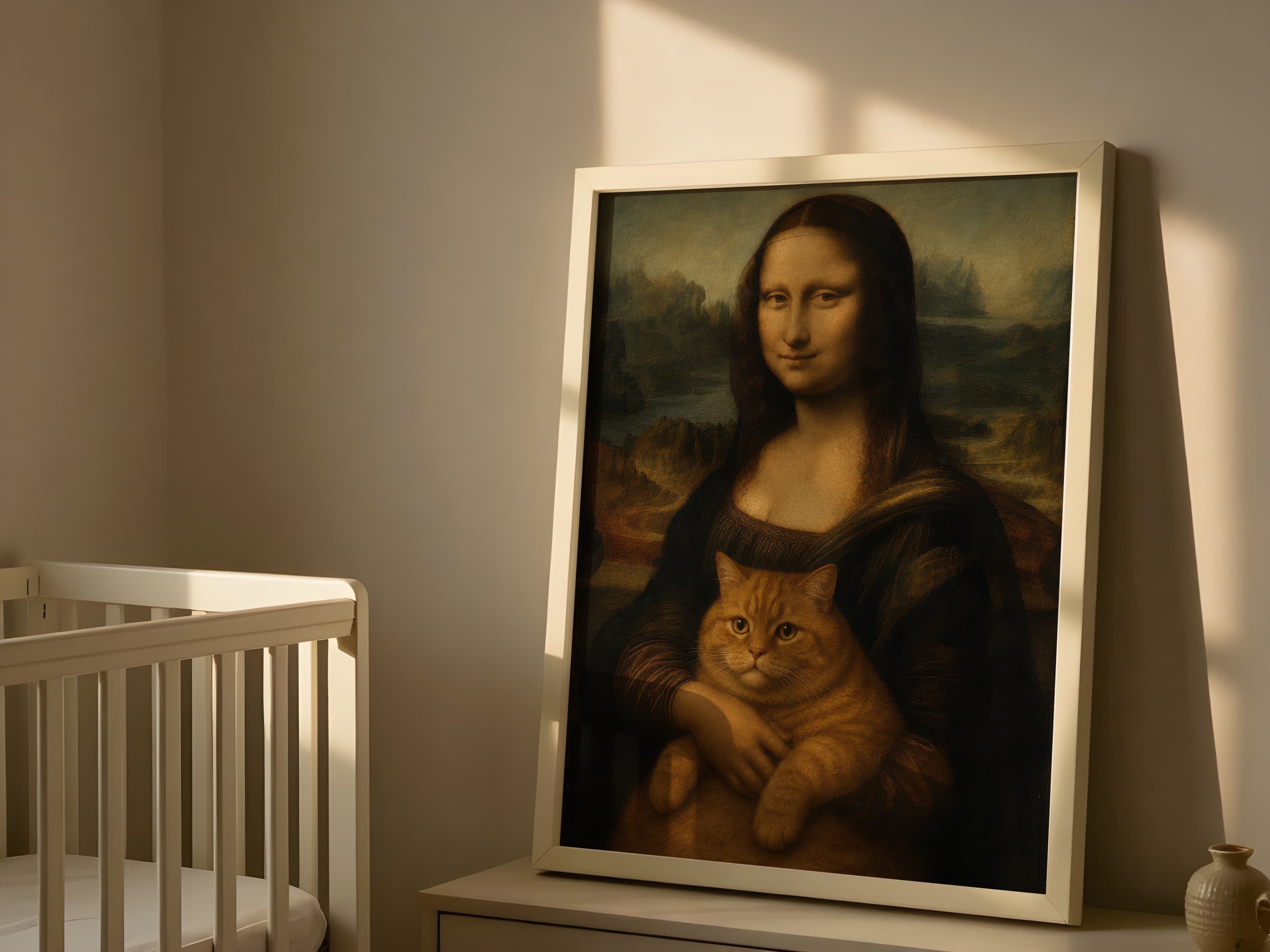 Cat Mona Lisa Print