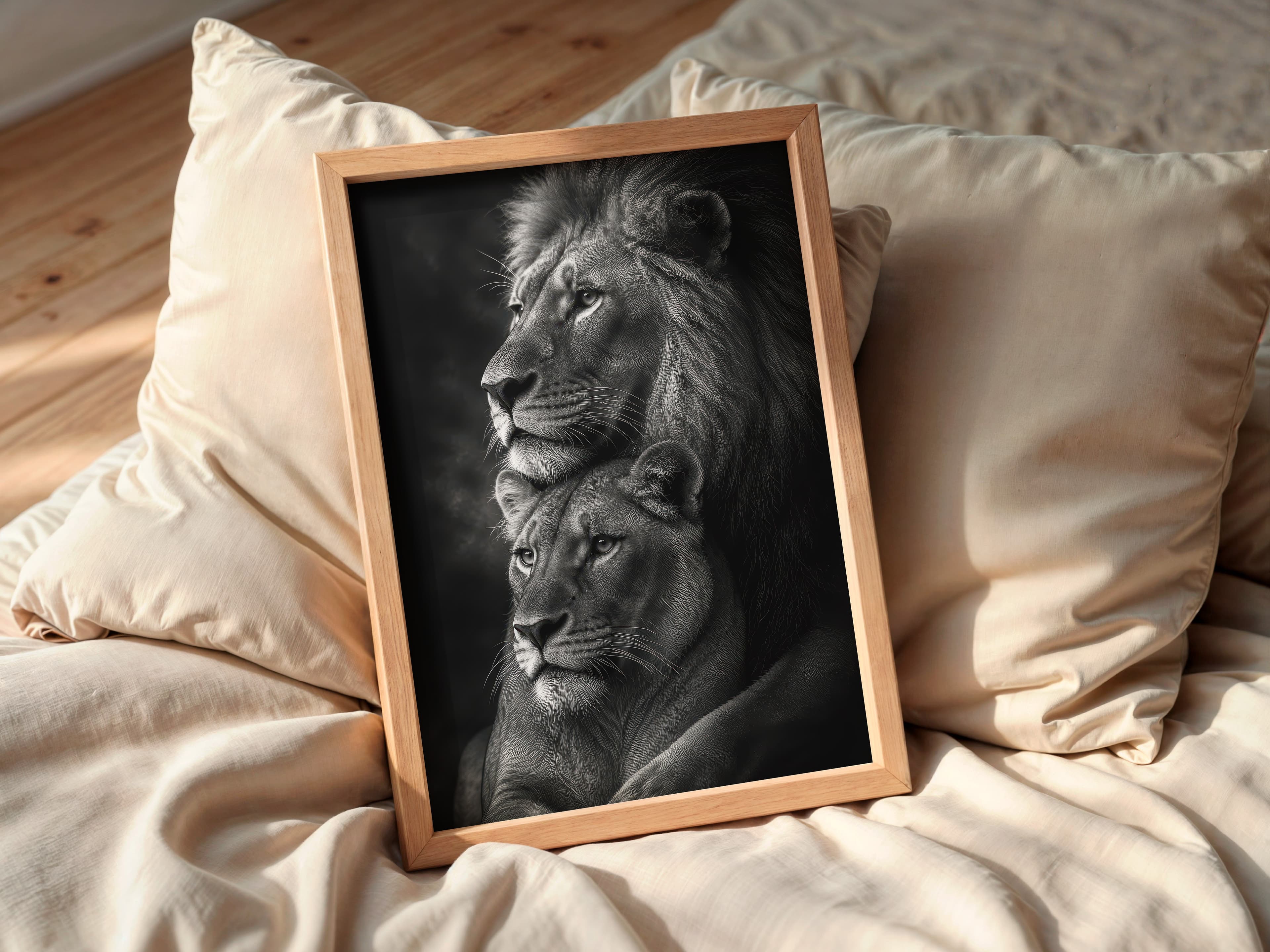 Lion Couple Print