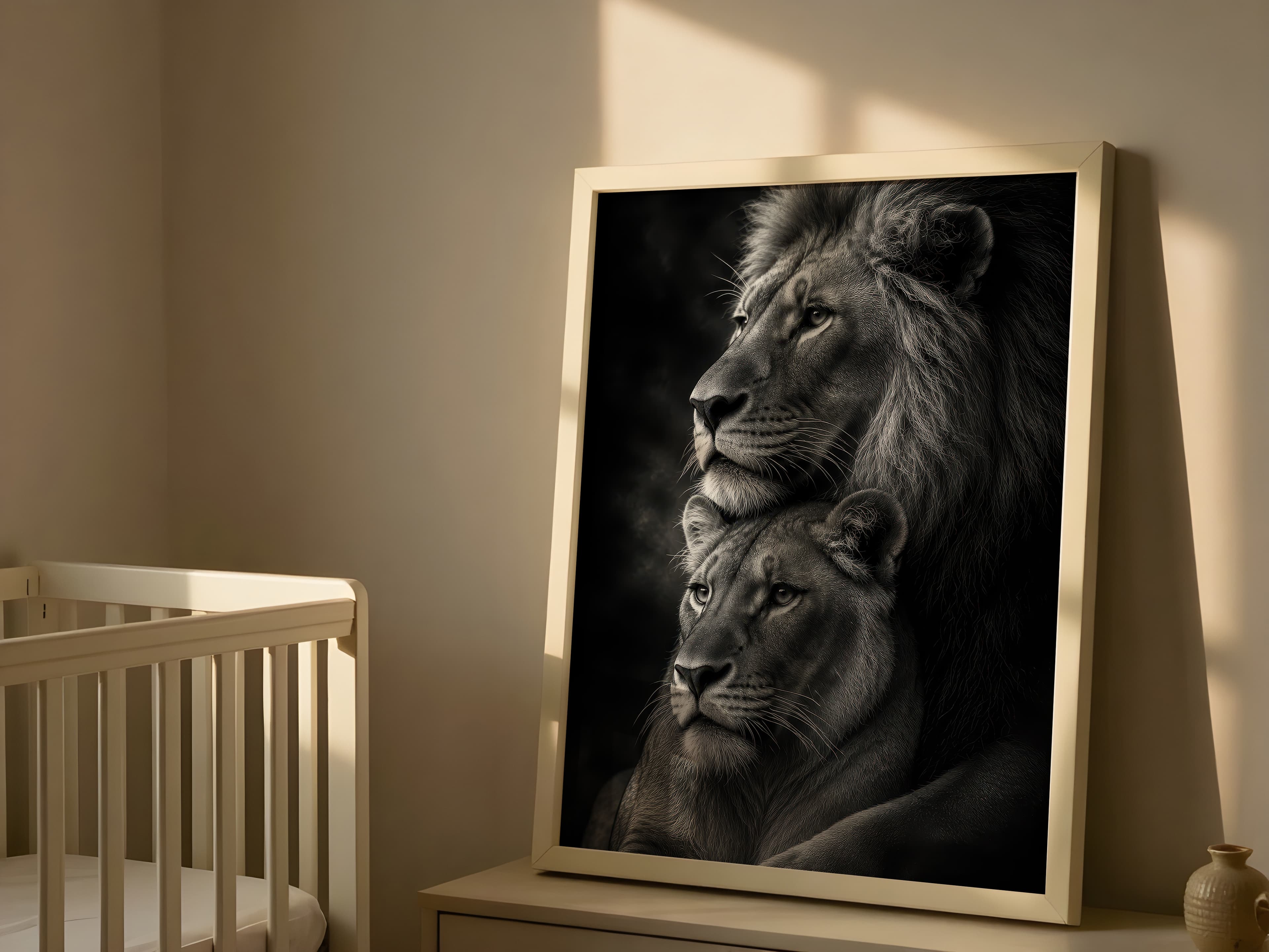 Lion Couple Print