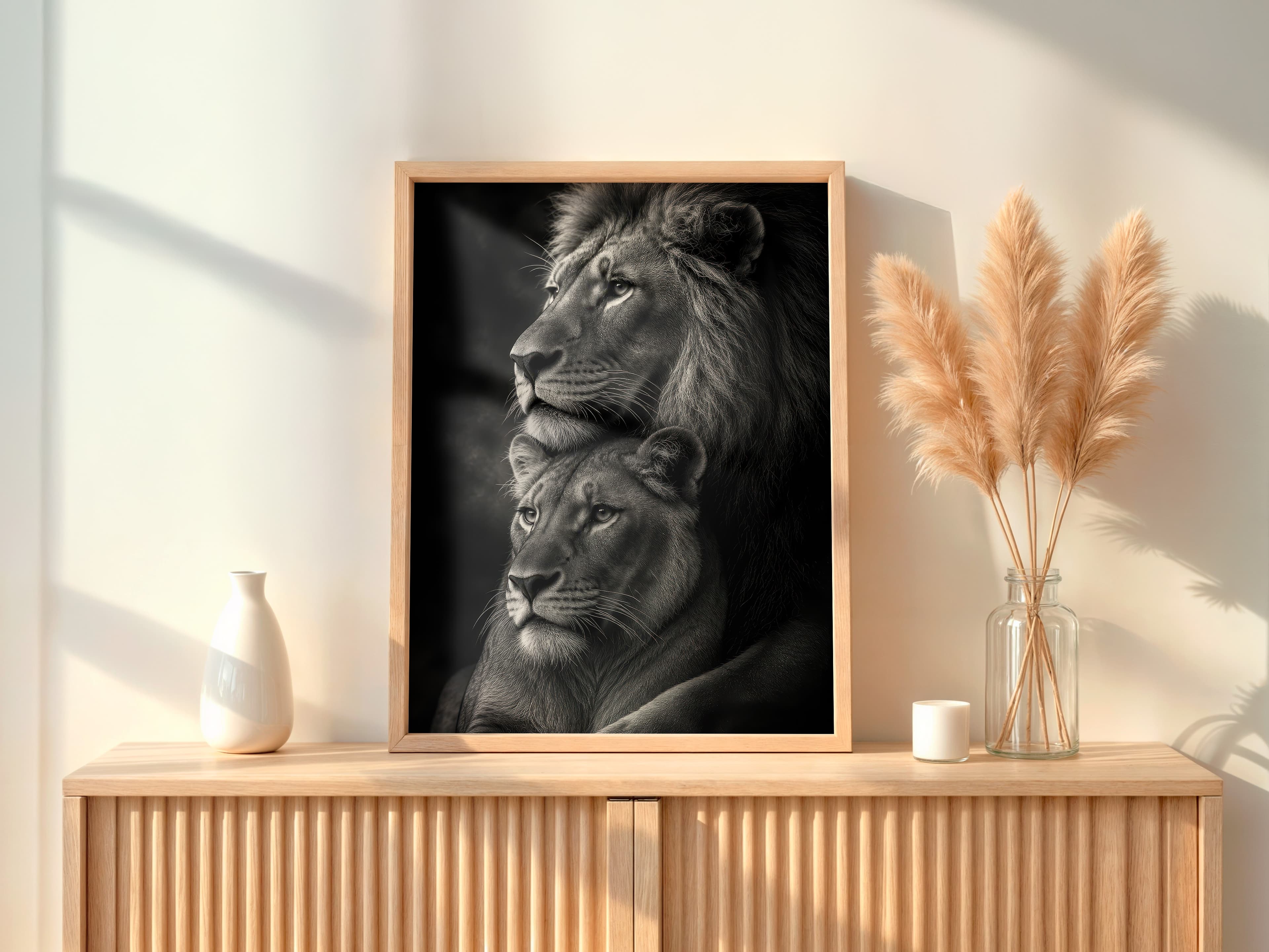 Lion Couple Print