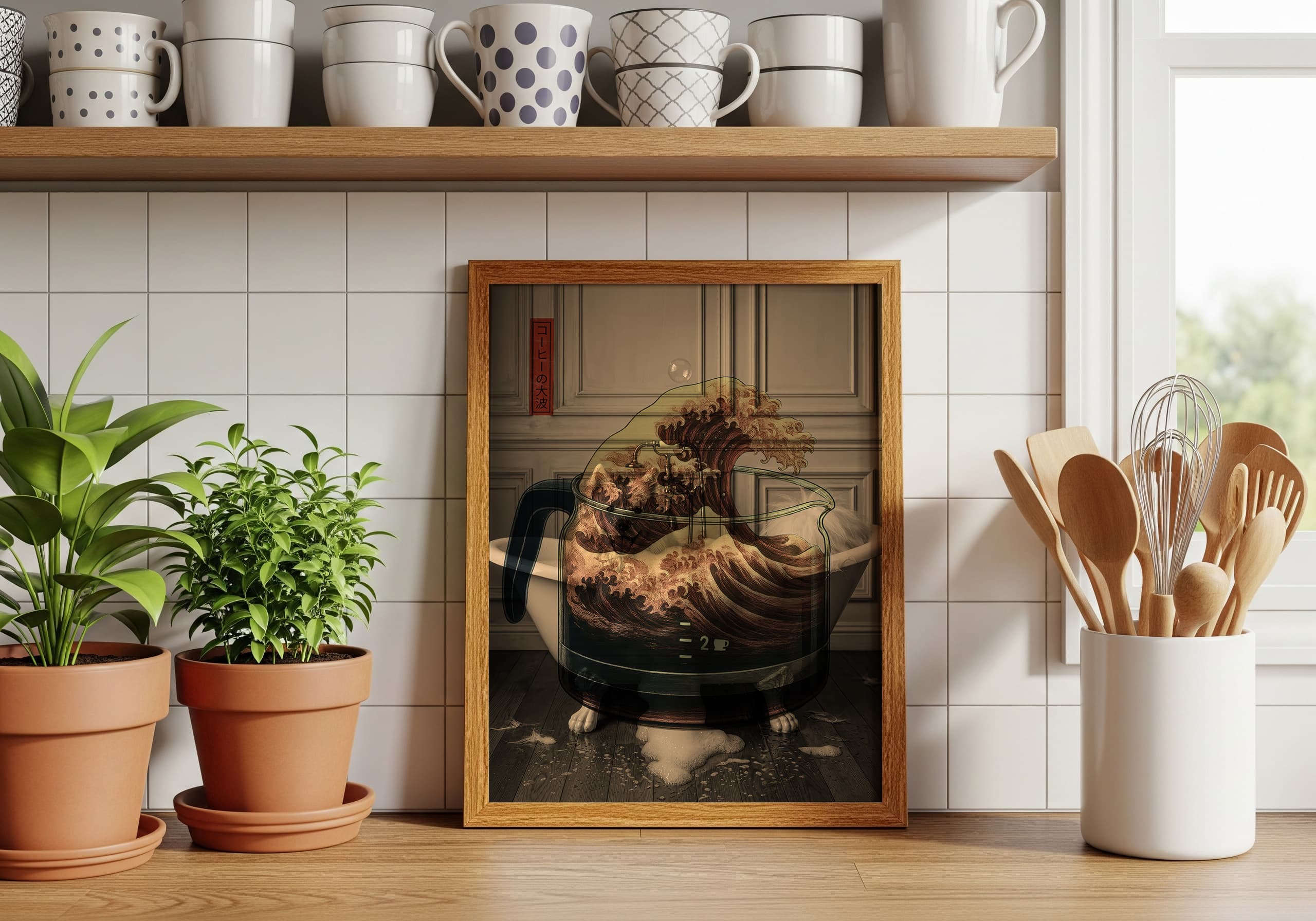 Dog Bubble Bath Print