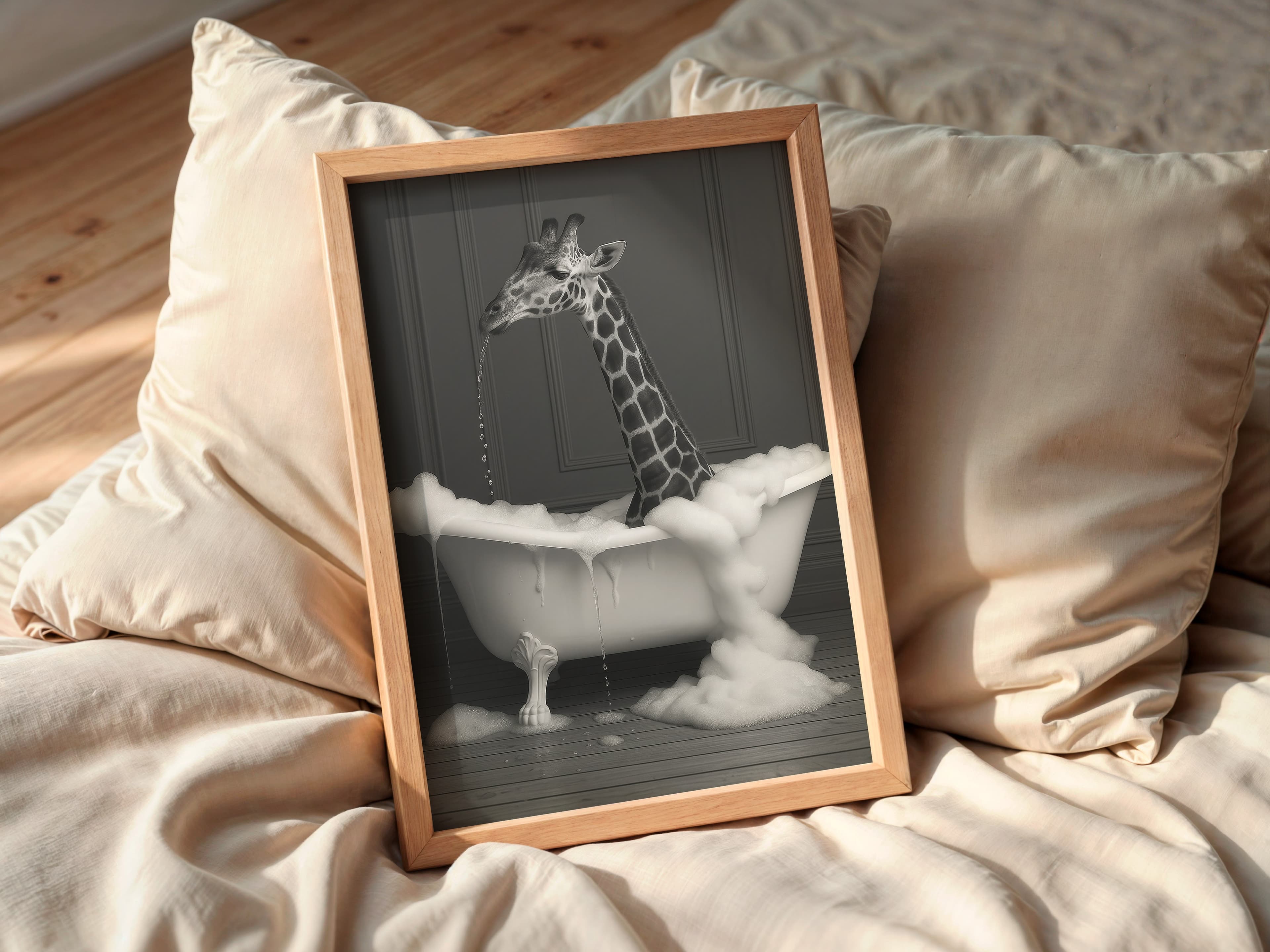 Giraffe Bathtub Print