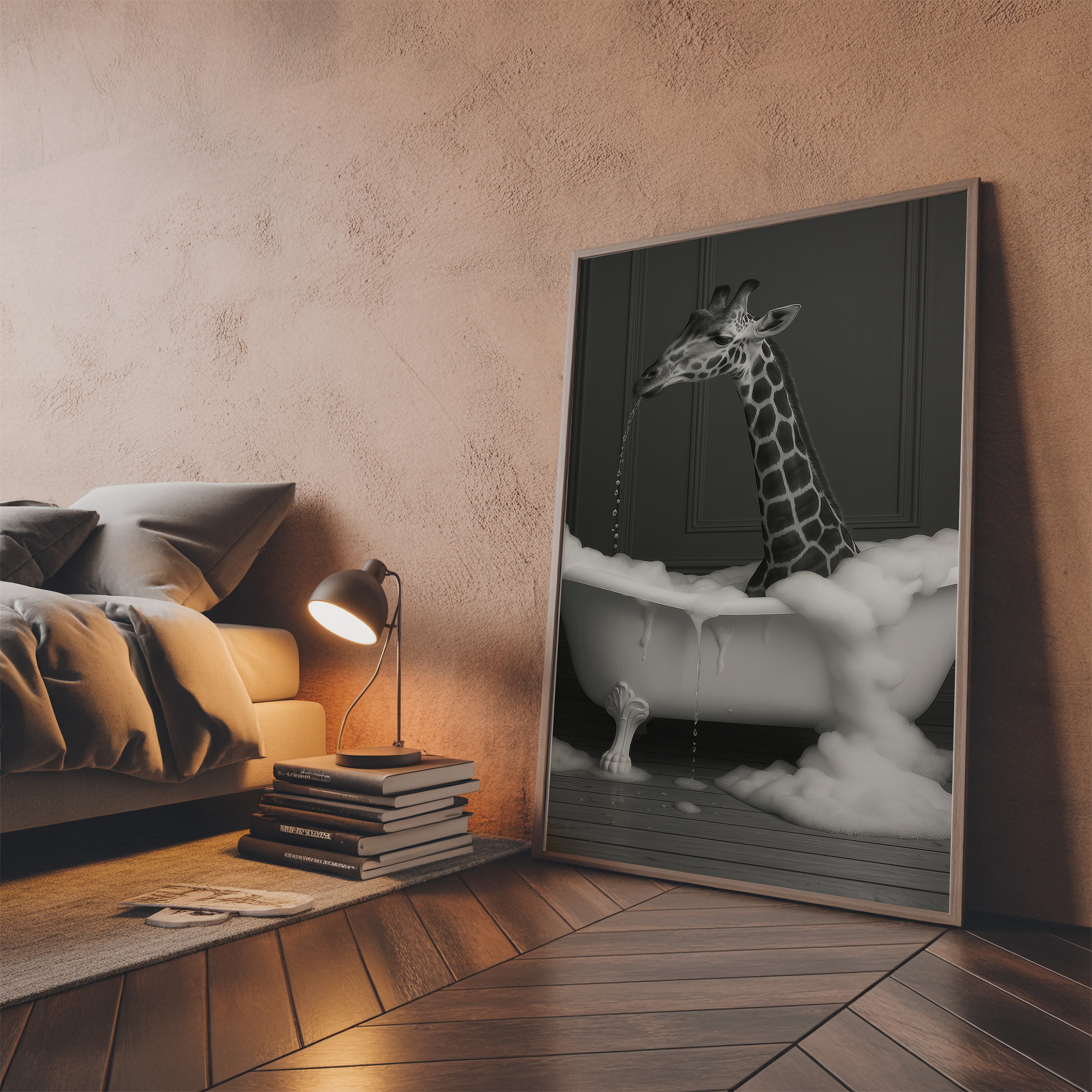 Giraffe Bathtub Print