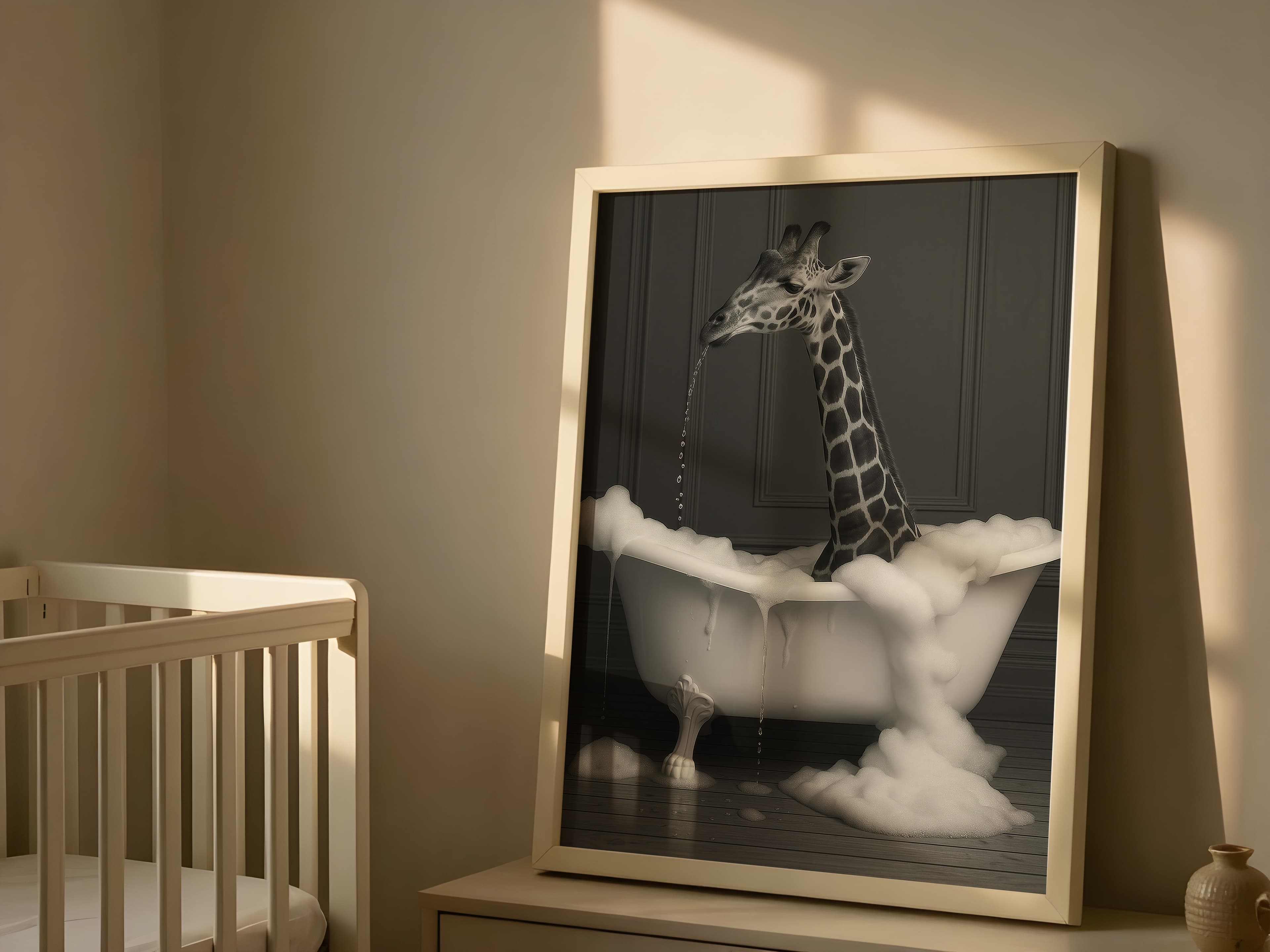 Giraffe Bathtub Print
