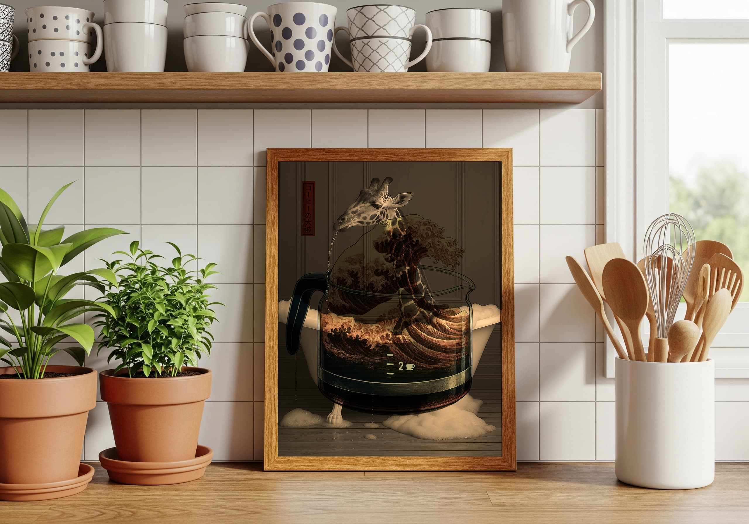 Giraffe Bathtub Print
