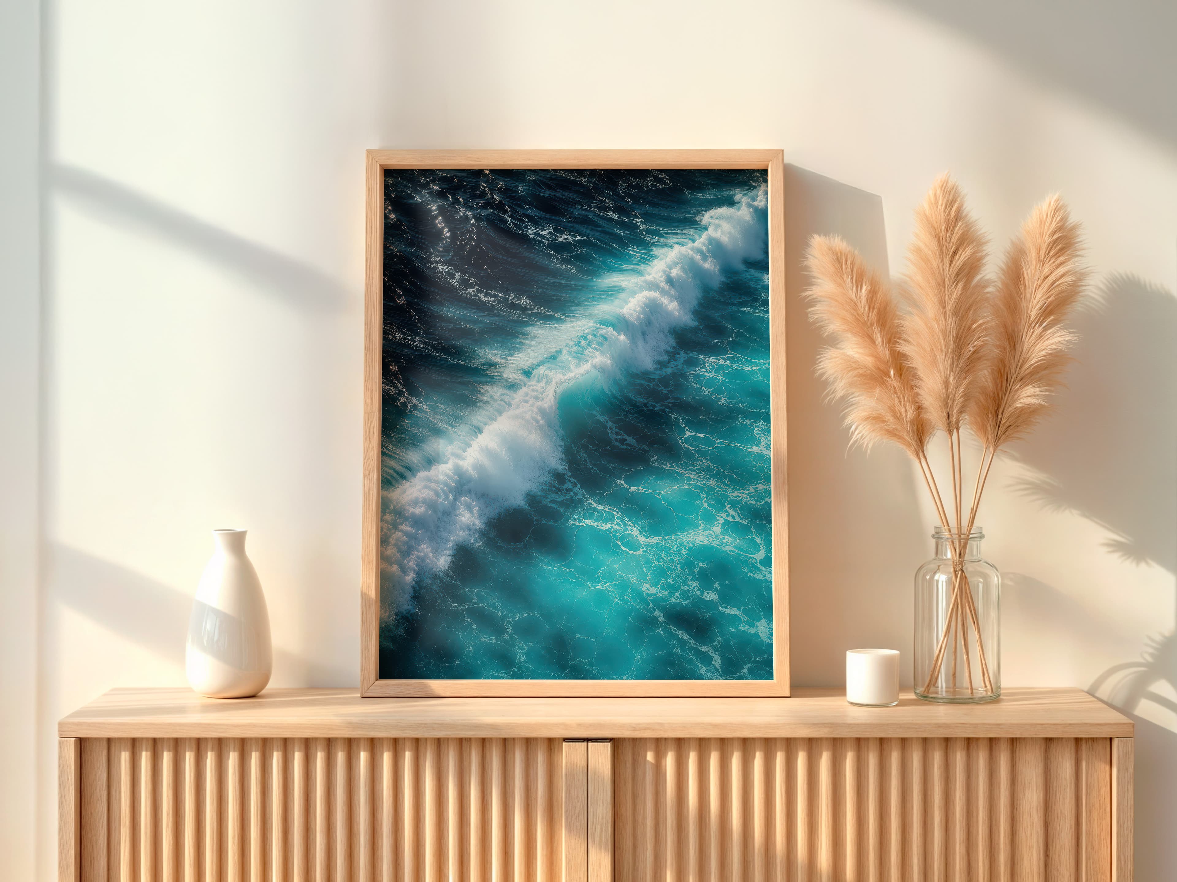 Ocean Wave Aerial Print