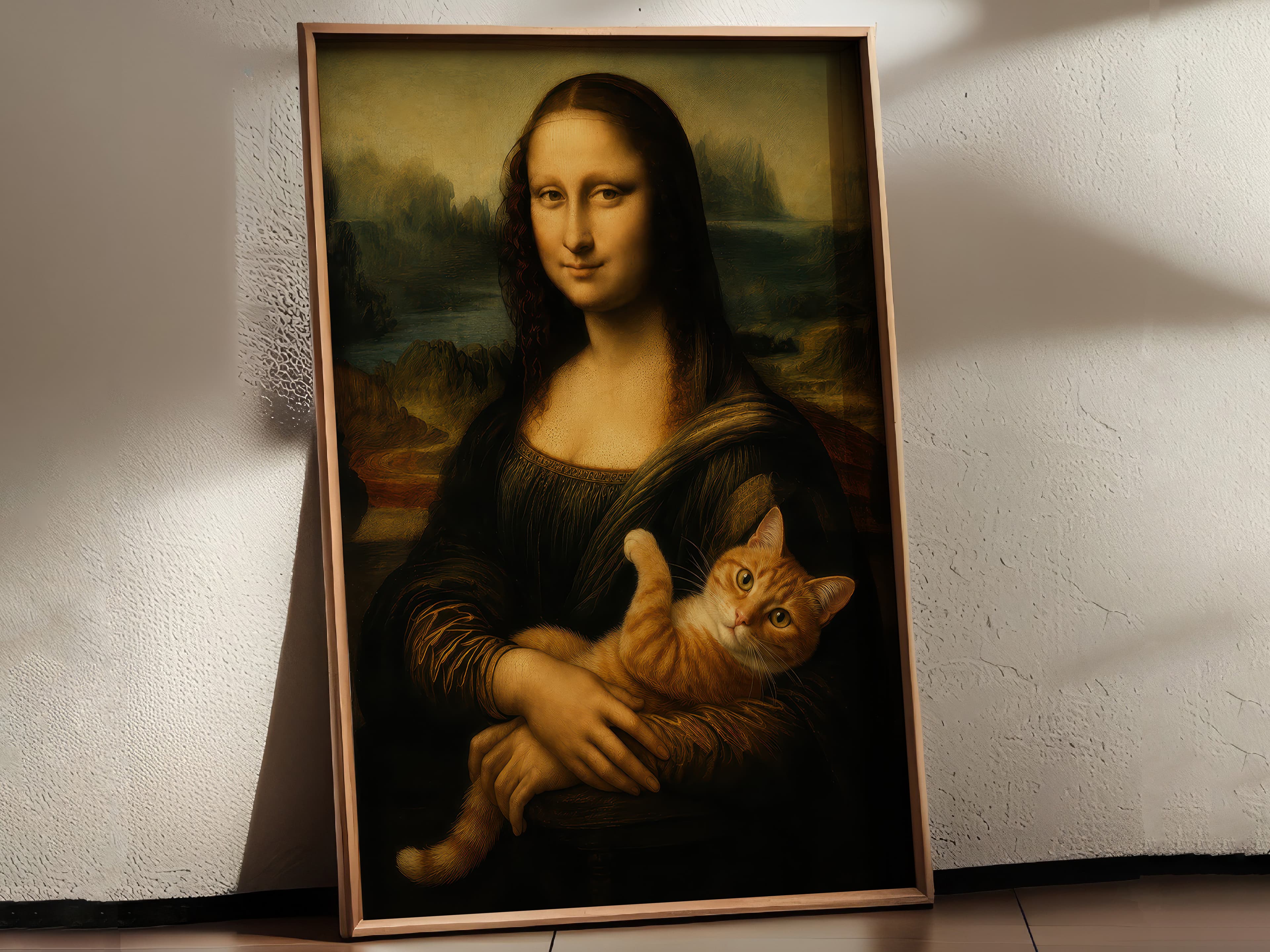 Mona Lisa Cat Print