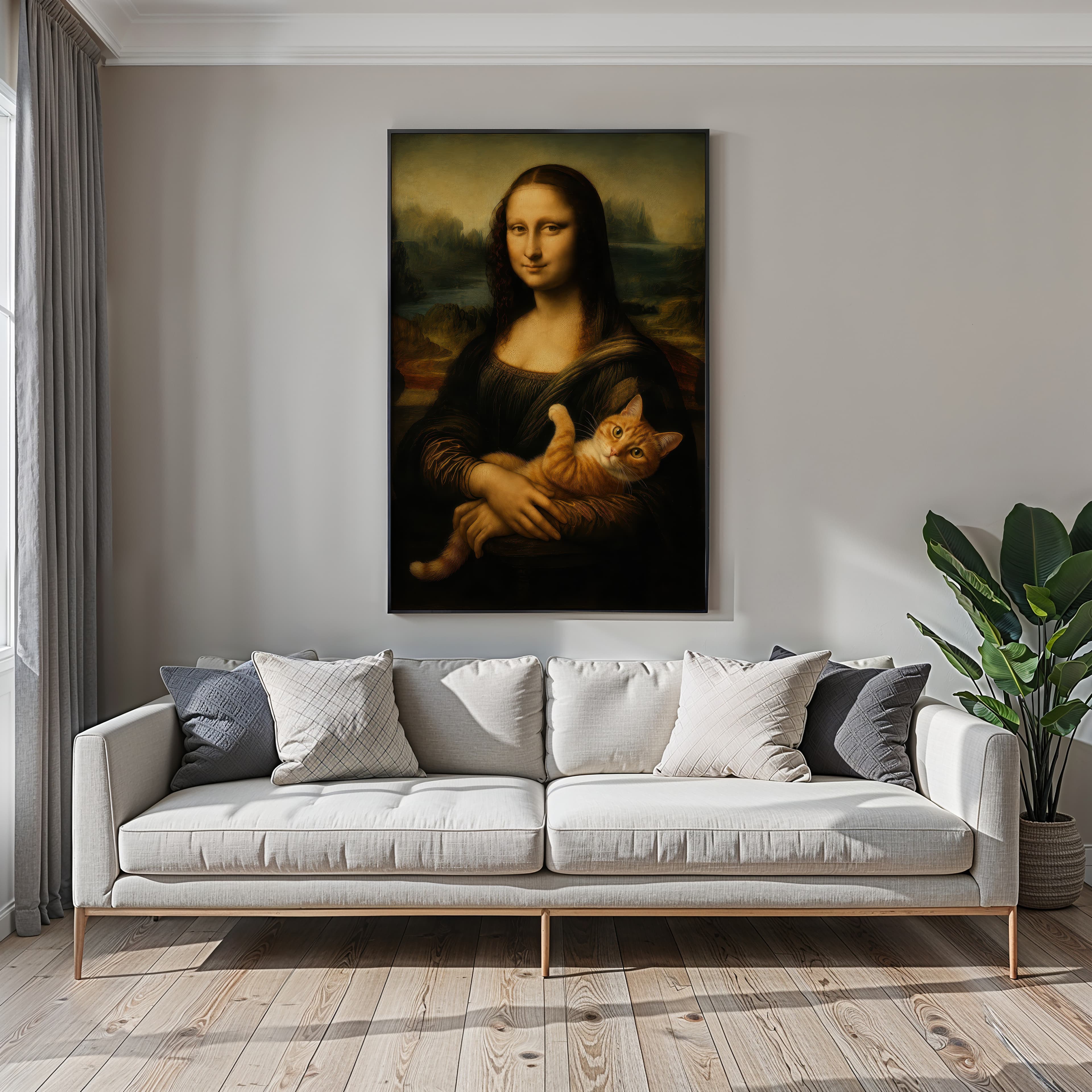 Mona Lisa Cat Print