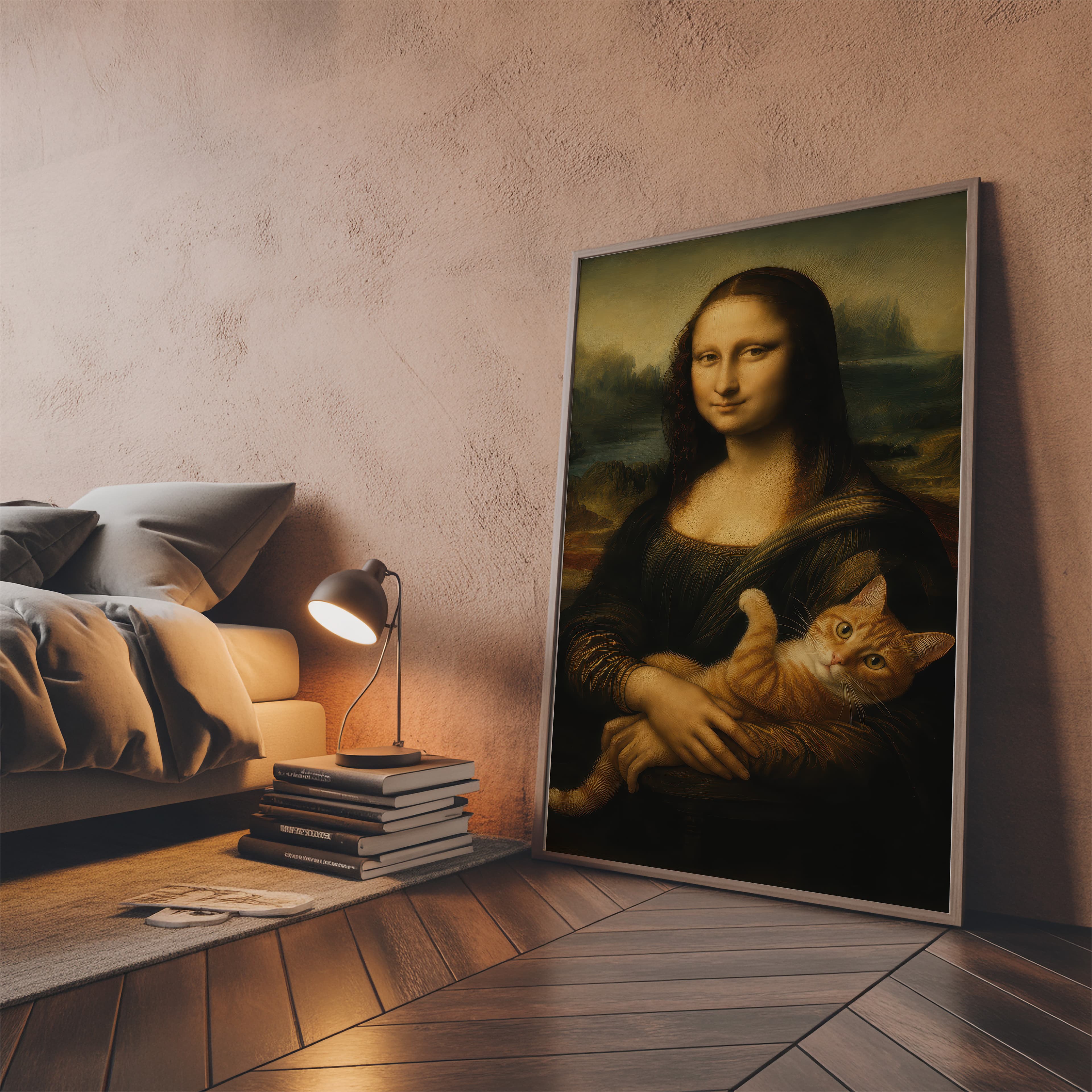 Mona Lisa Cat Print