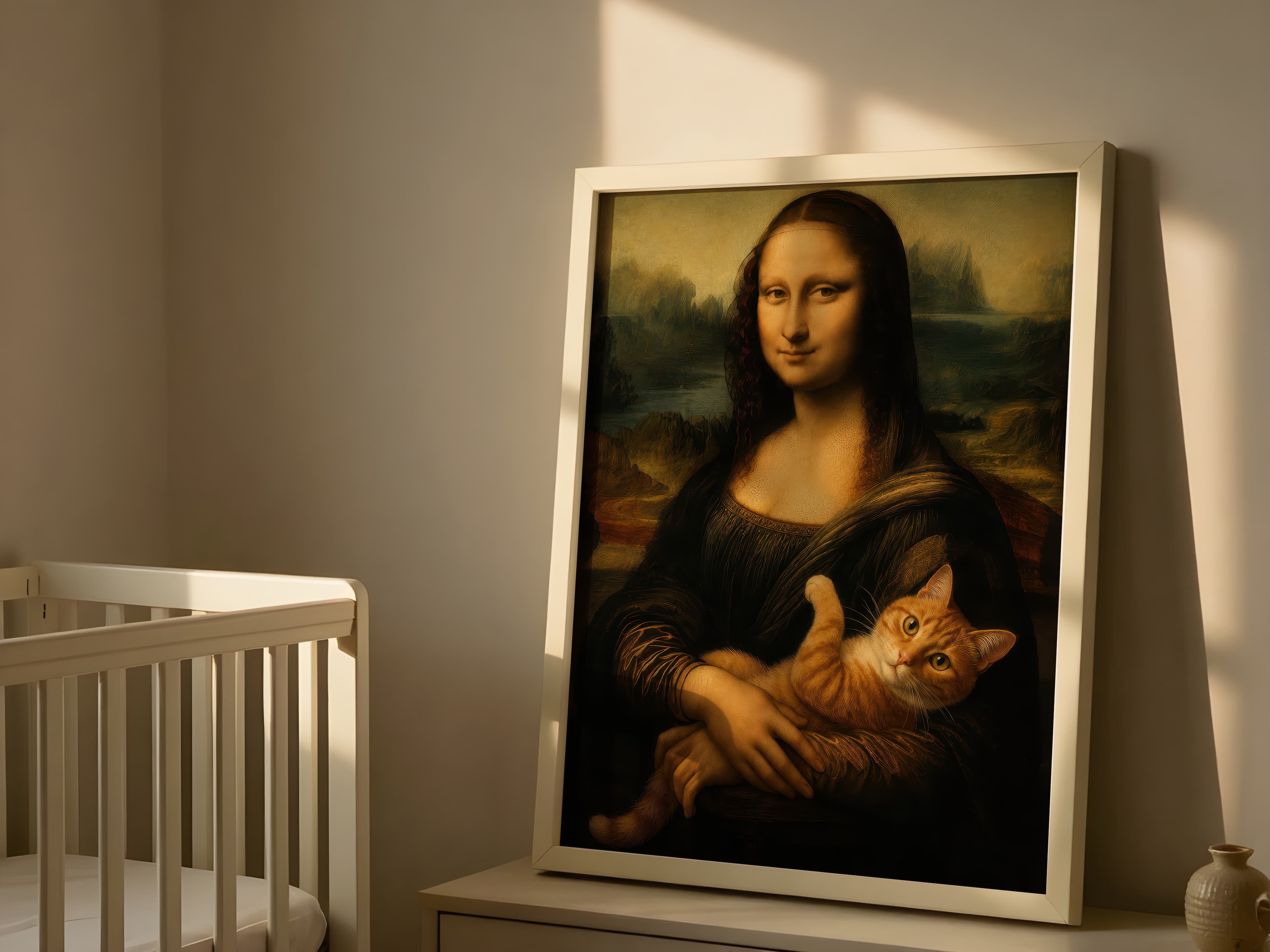 Mona Lisa Cat Print