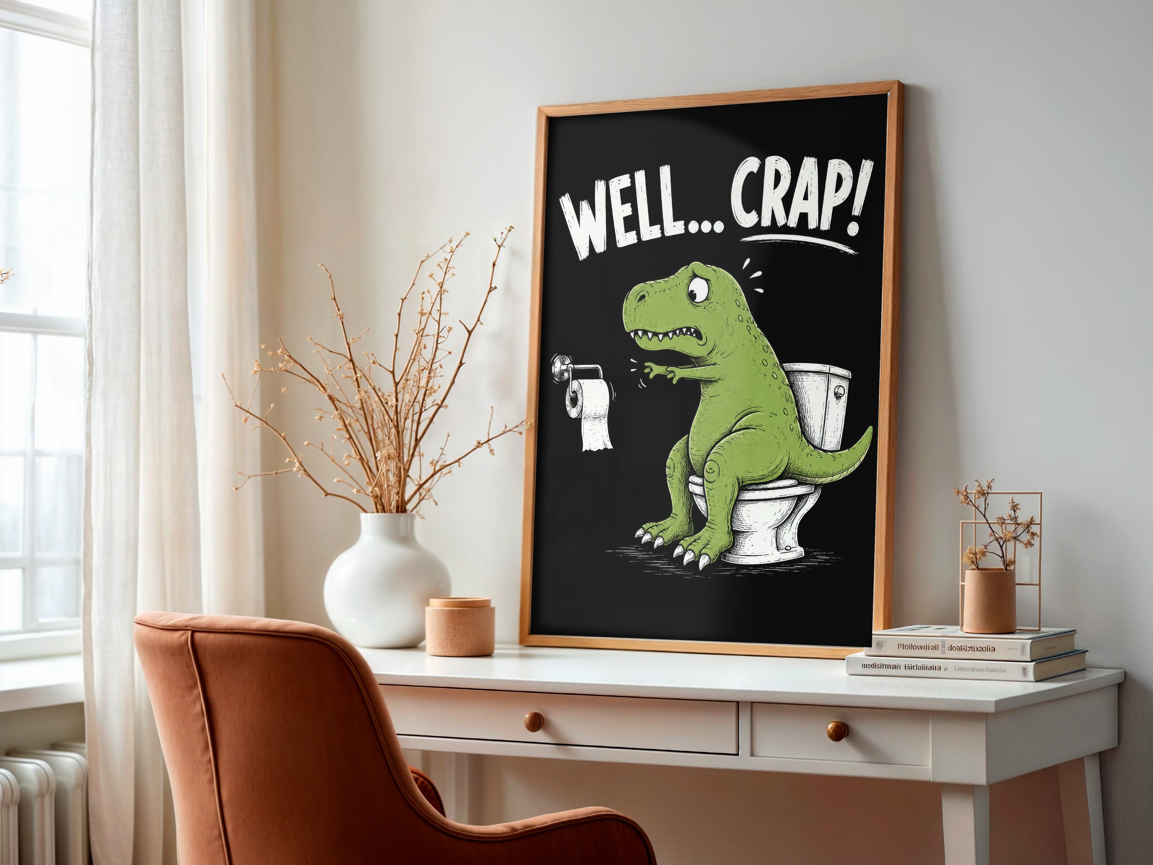 Dinosaur Toilet Poster