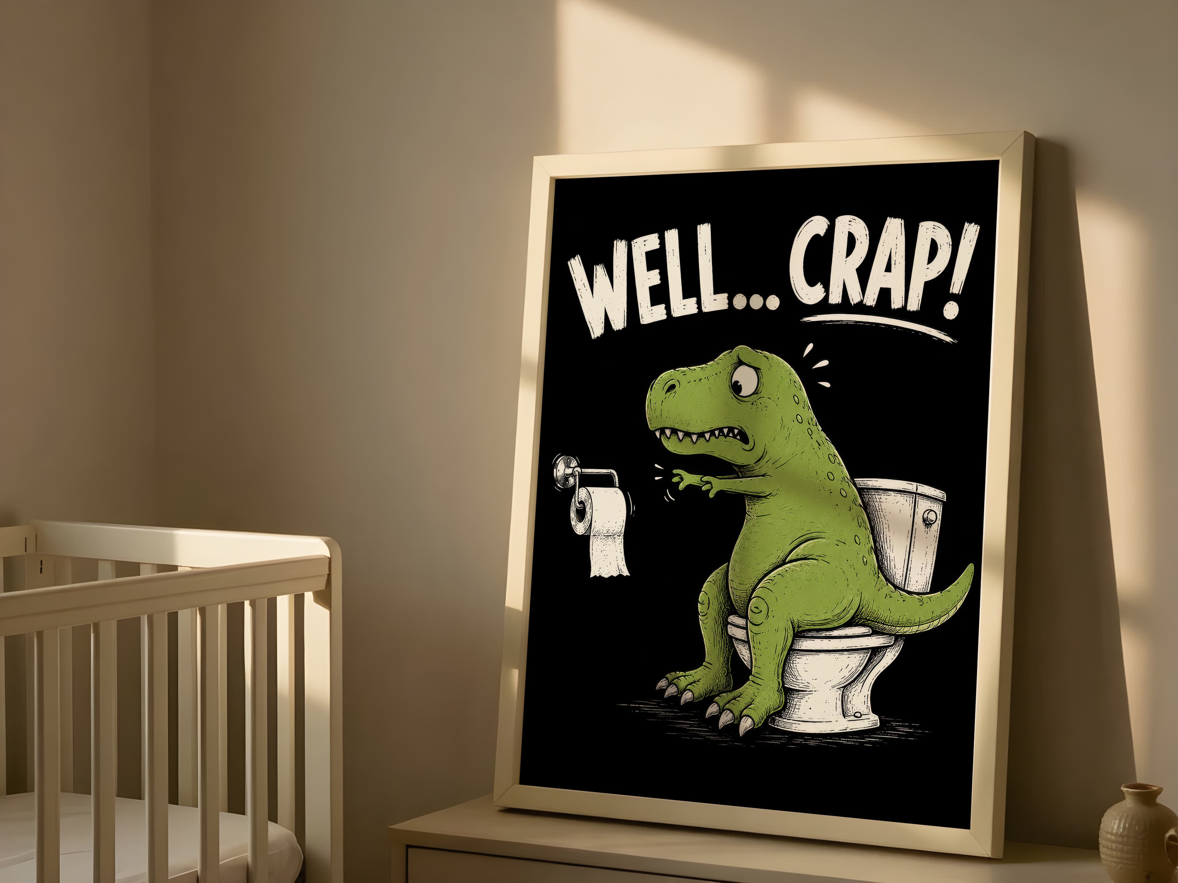 Dinosaur Toilet Poster