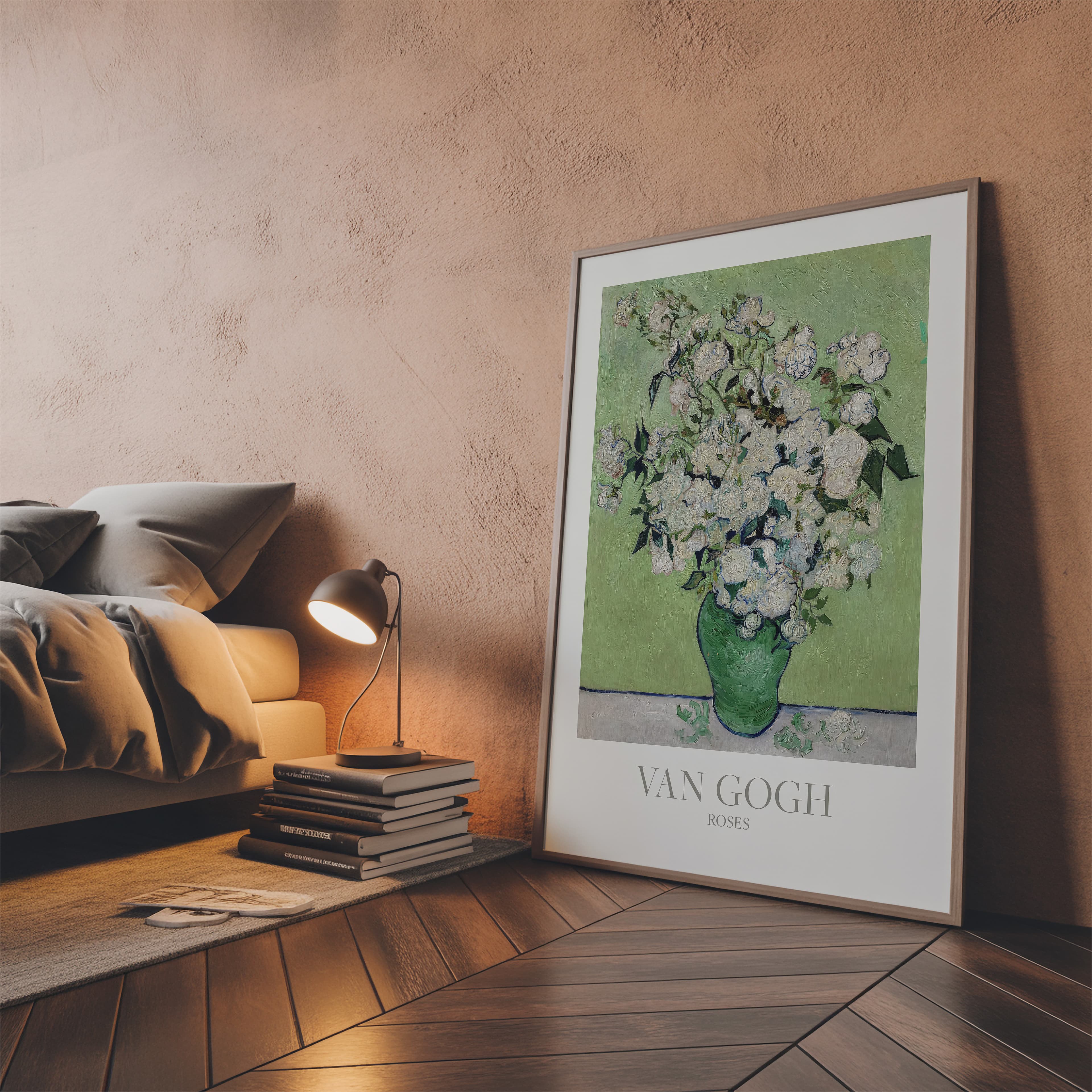 Van Gogh Roses Print, Vintage Floral Poster, Botanical Wall Art