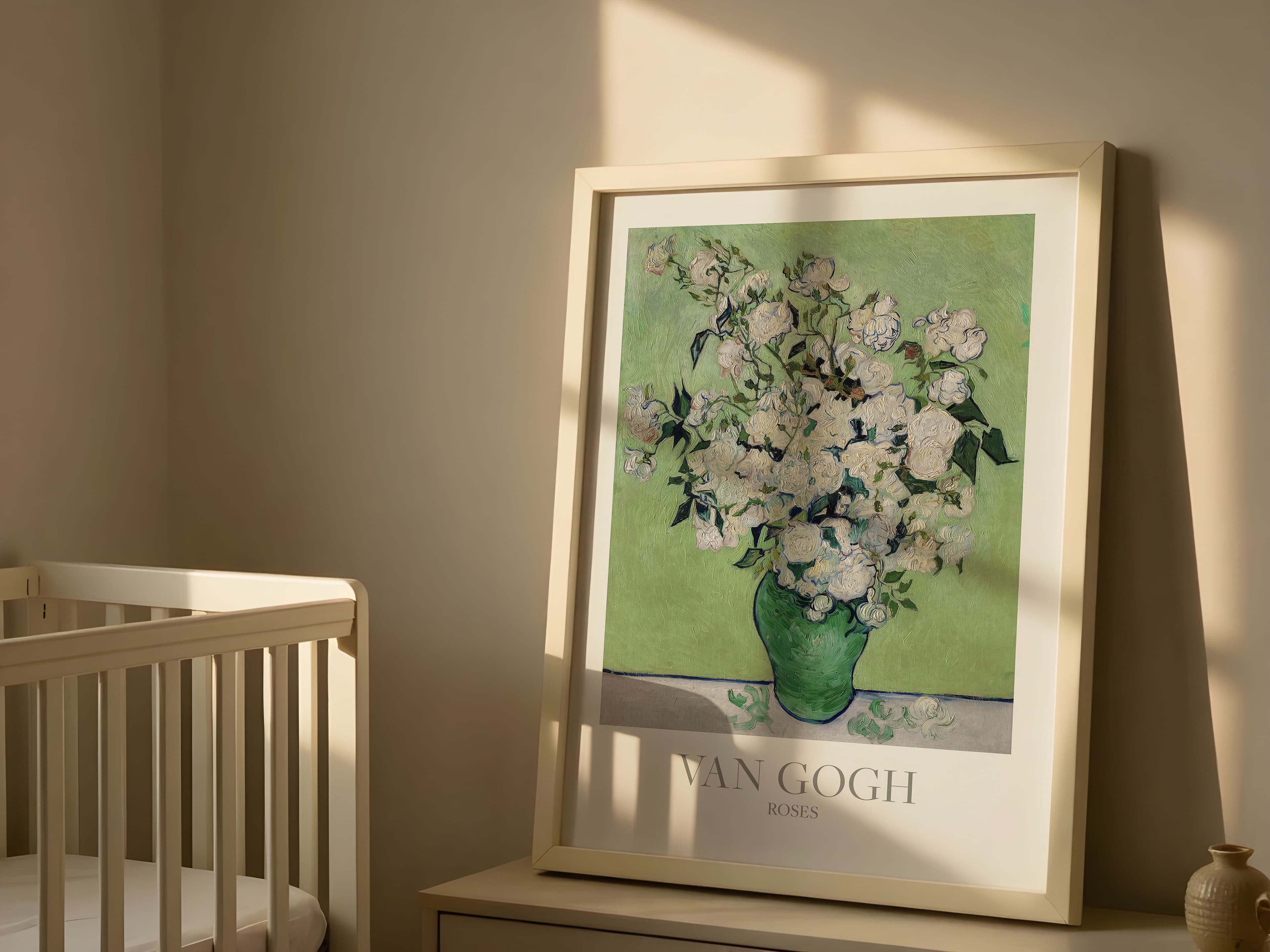 Van Gogh Roses Print, Vintage Floral Poster, Botanical Wall Art