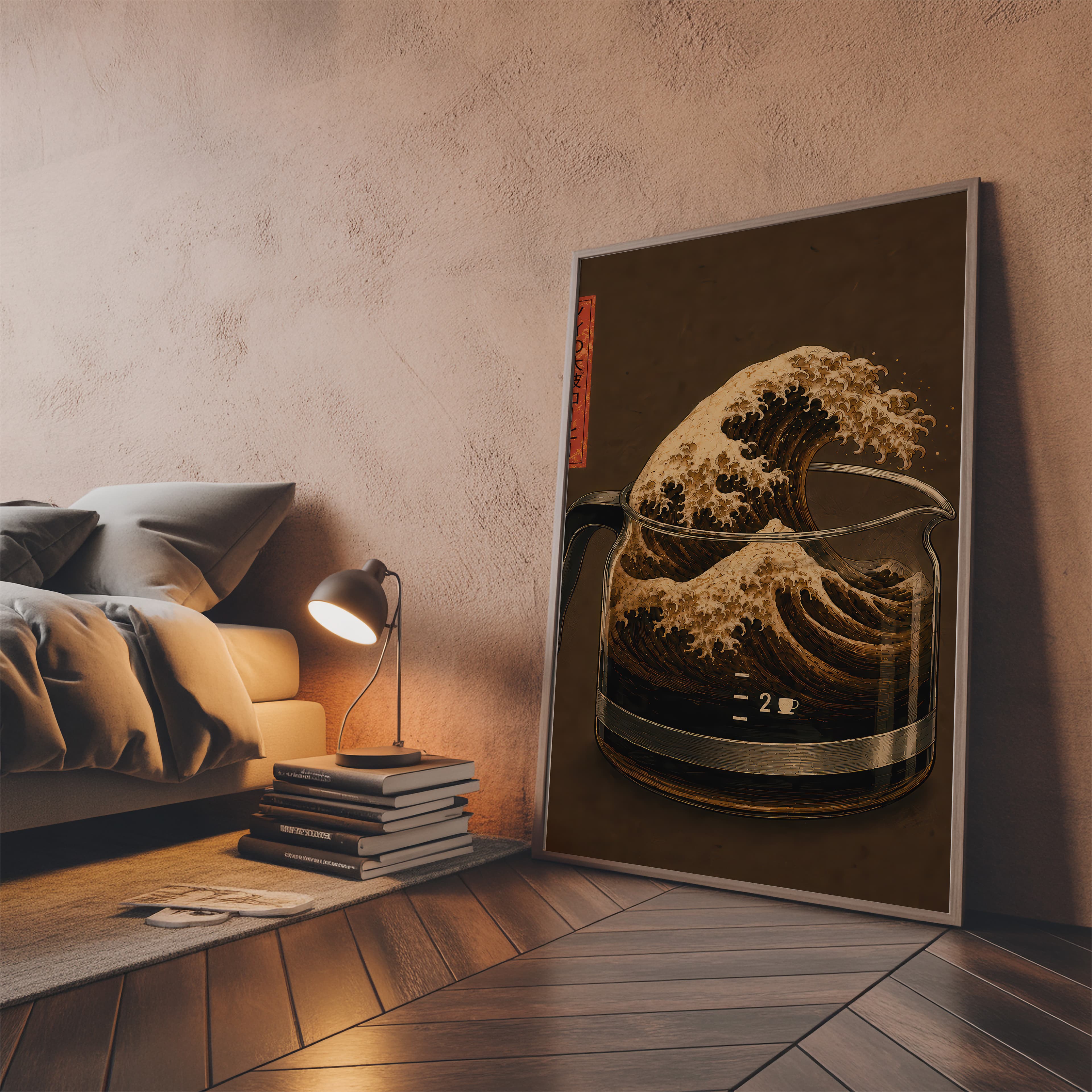 Japanese Wave Coffee Print