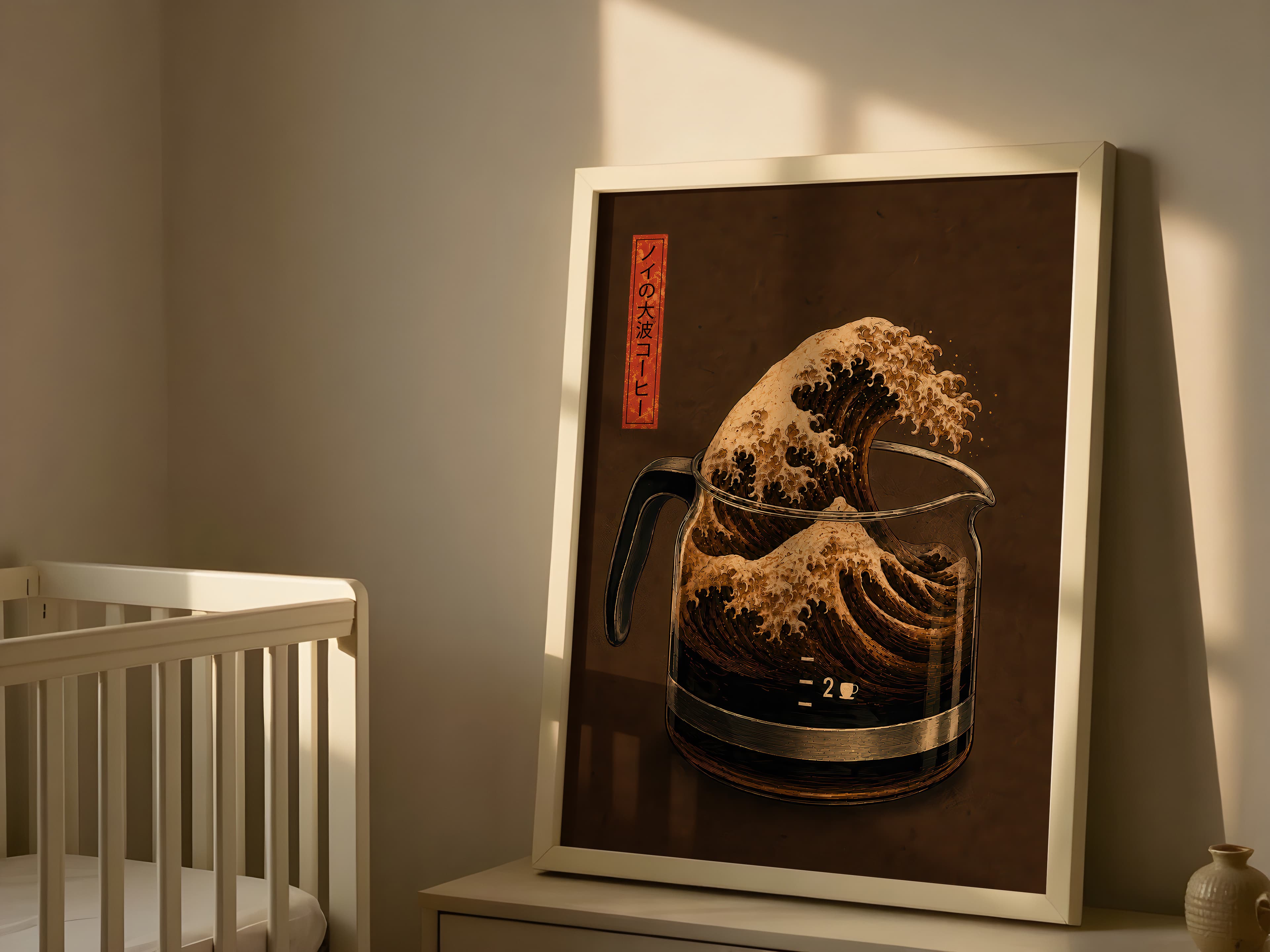 Japanese Wave Coffee Print