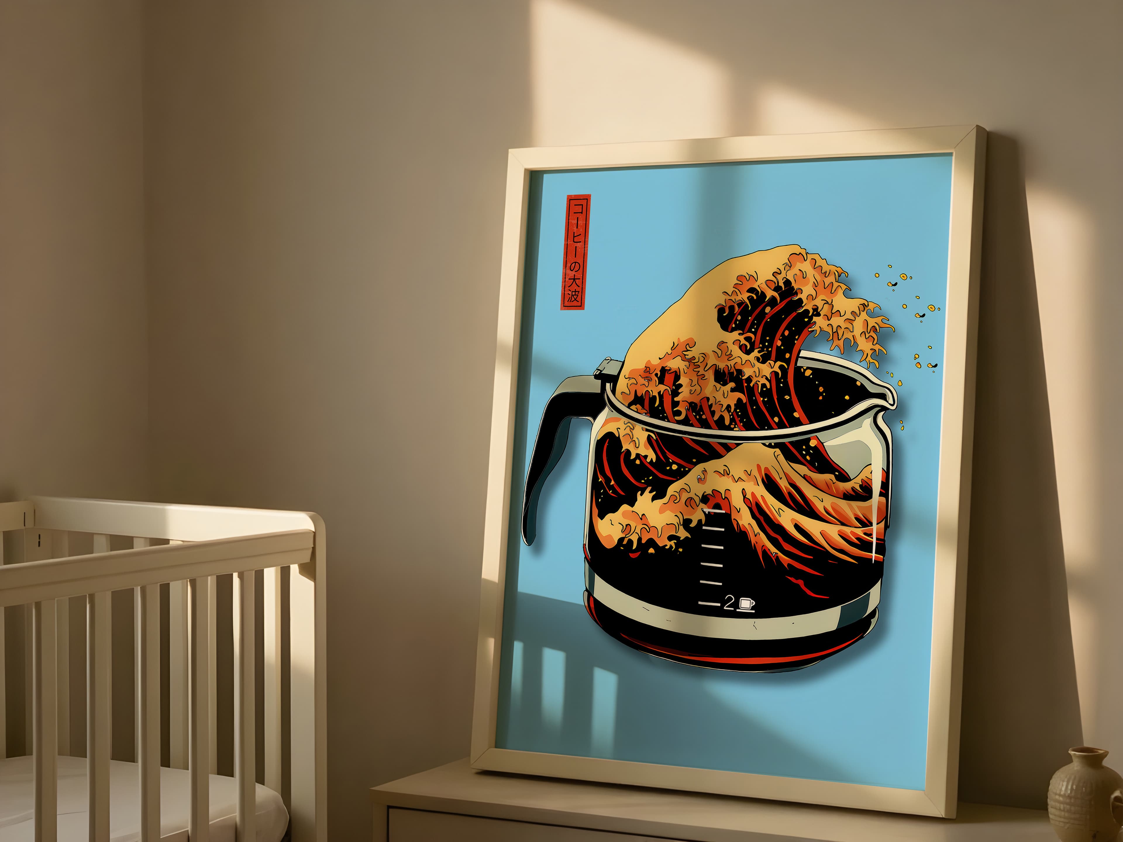 Japanese Wave Coffee Print