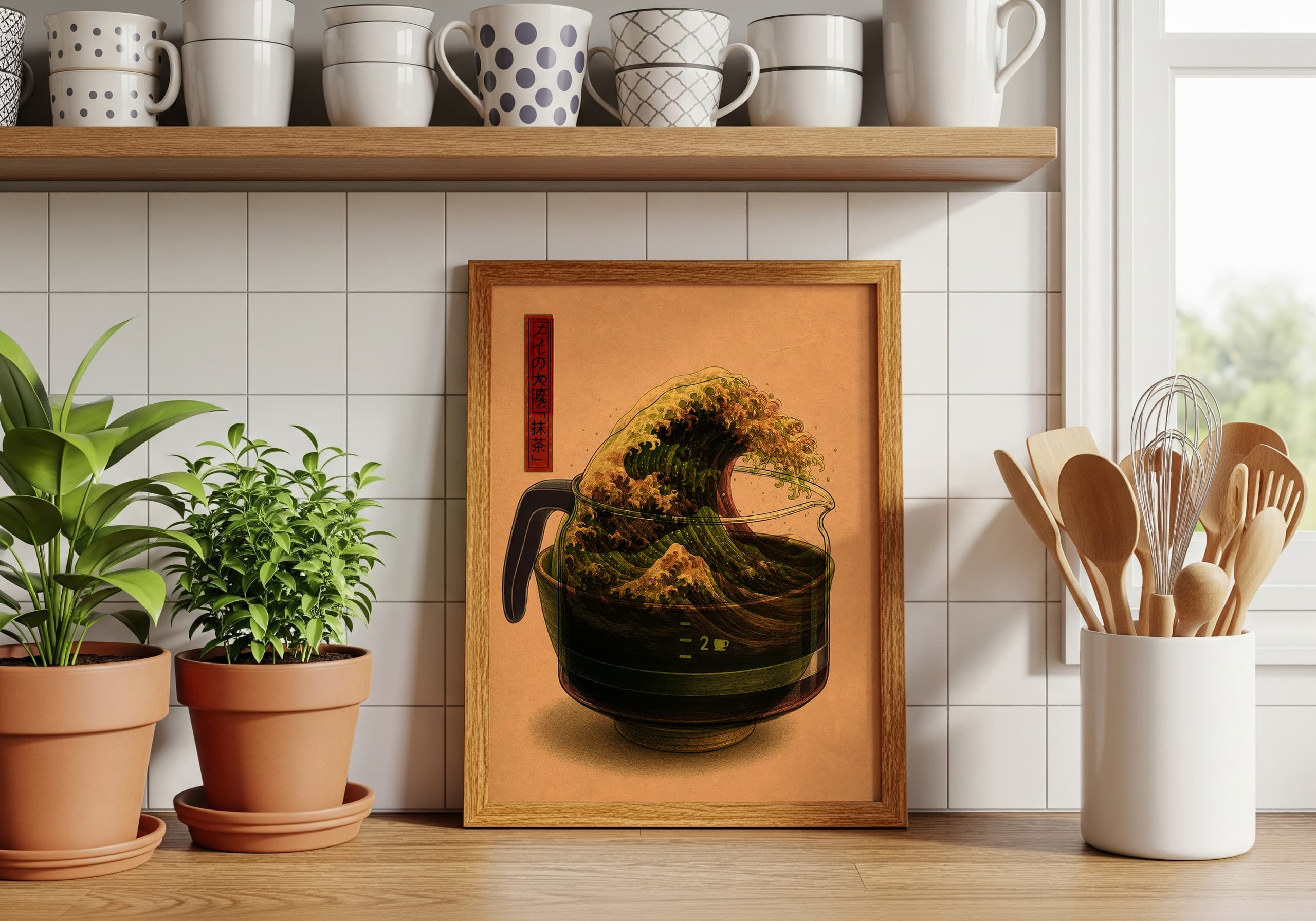 Matcha Wave Print