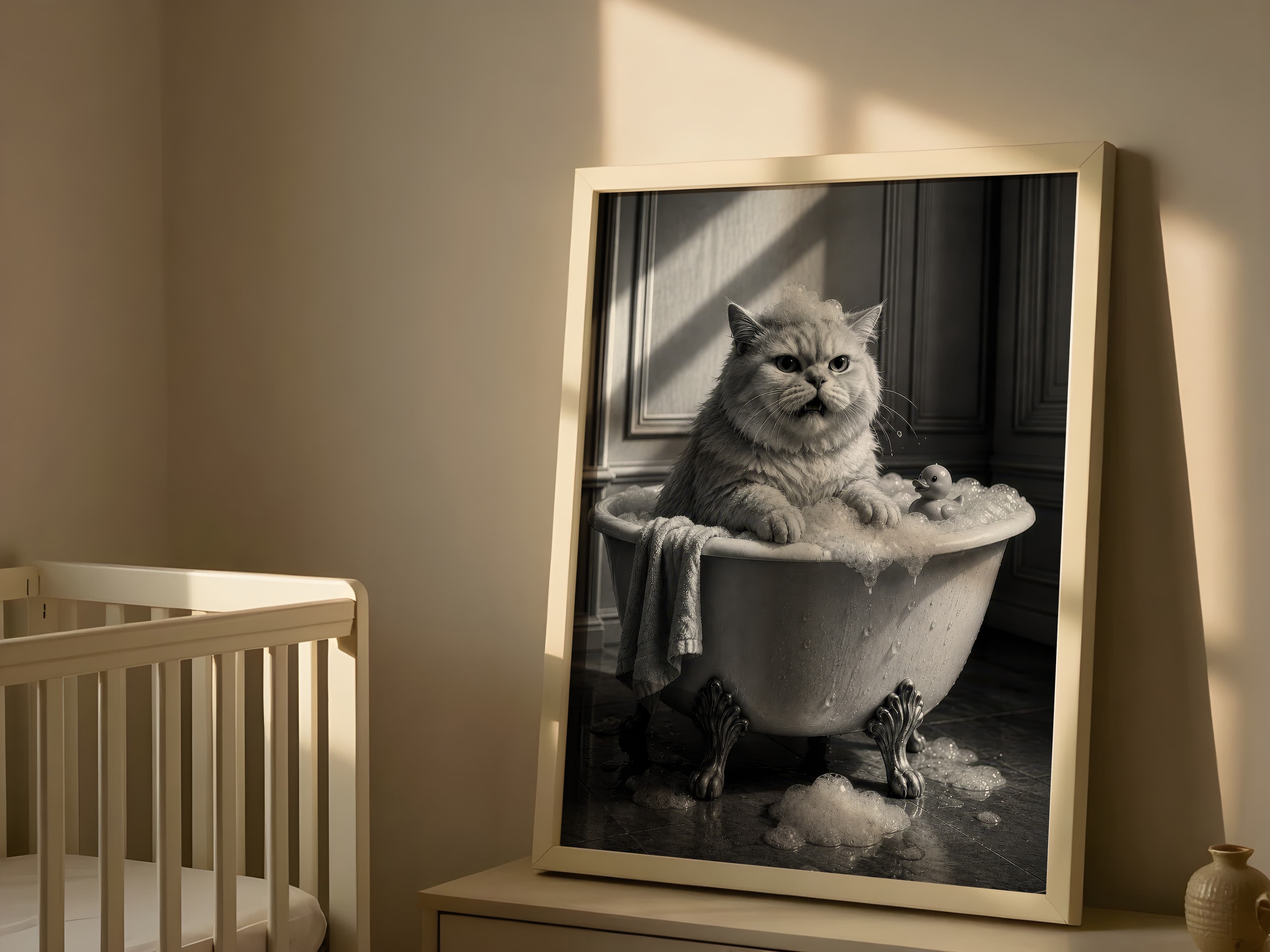 Cat in Bathtub Print