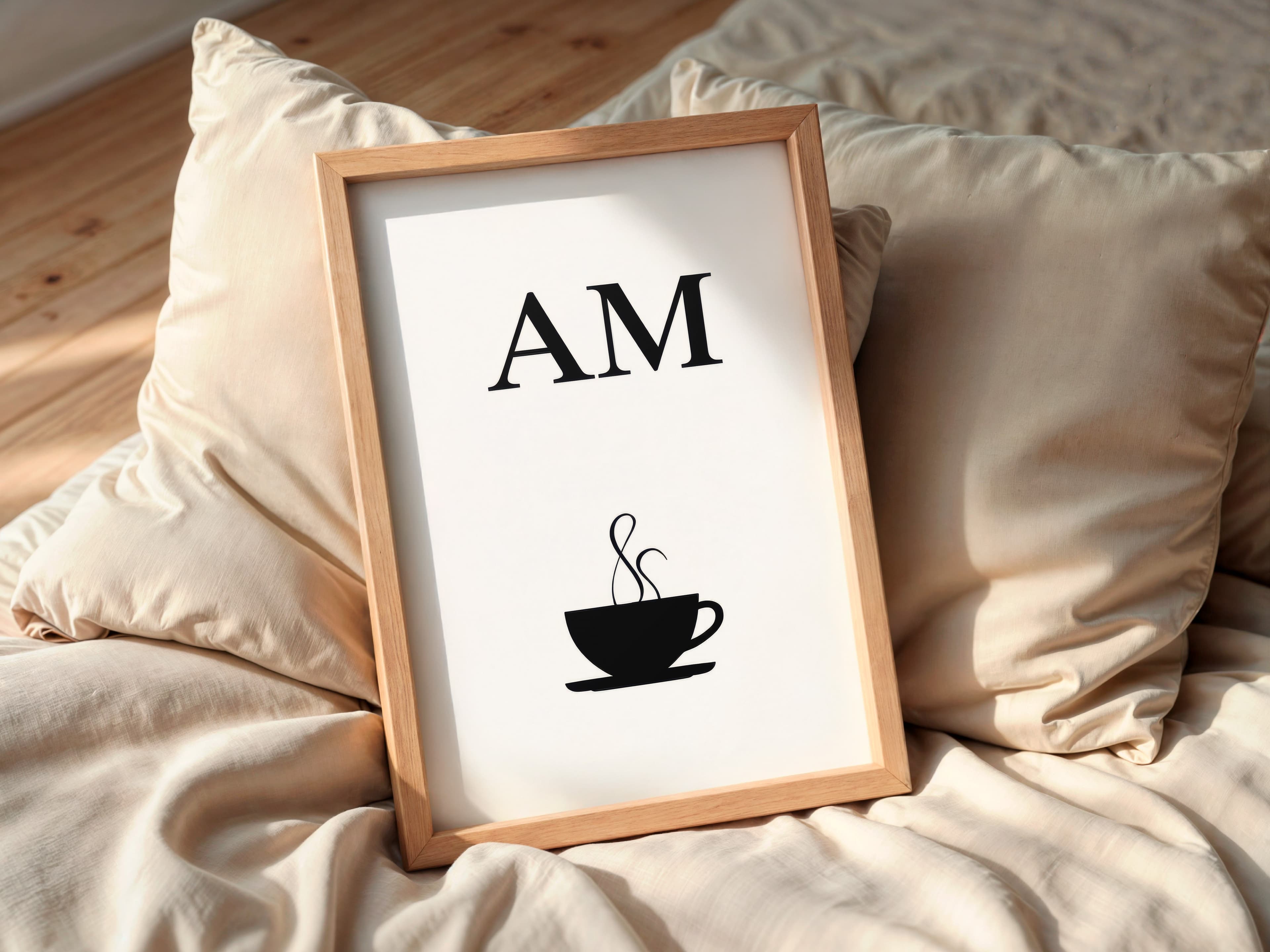 Coffee Cup Line Art AM, Minimalist Kitchen Poster