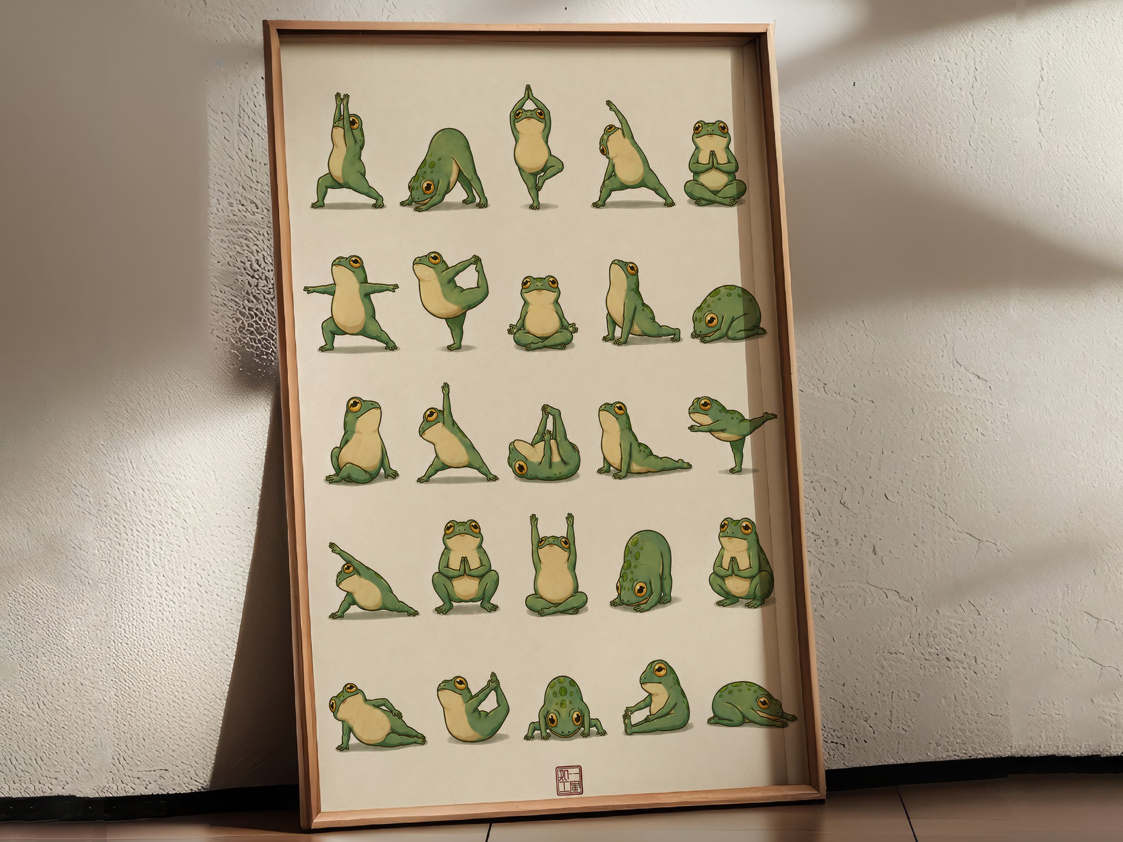 Yoga Frog Poster