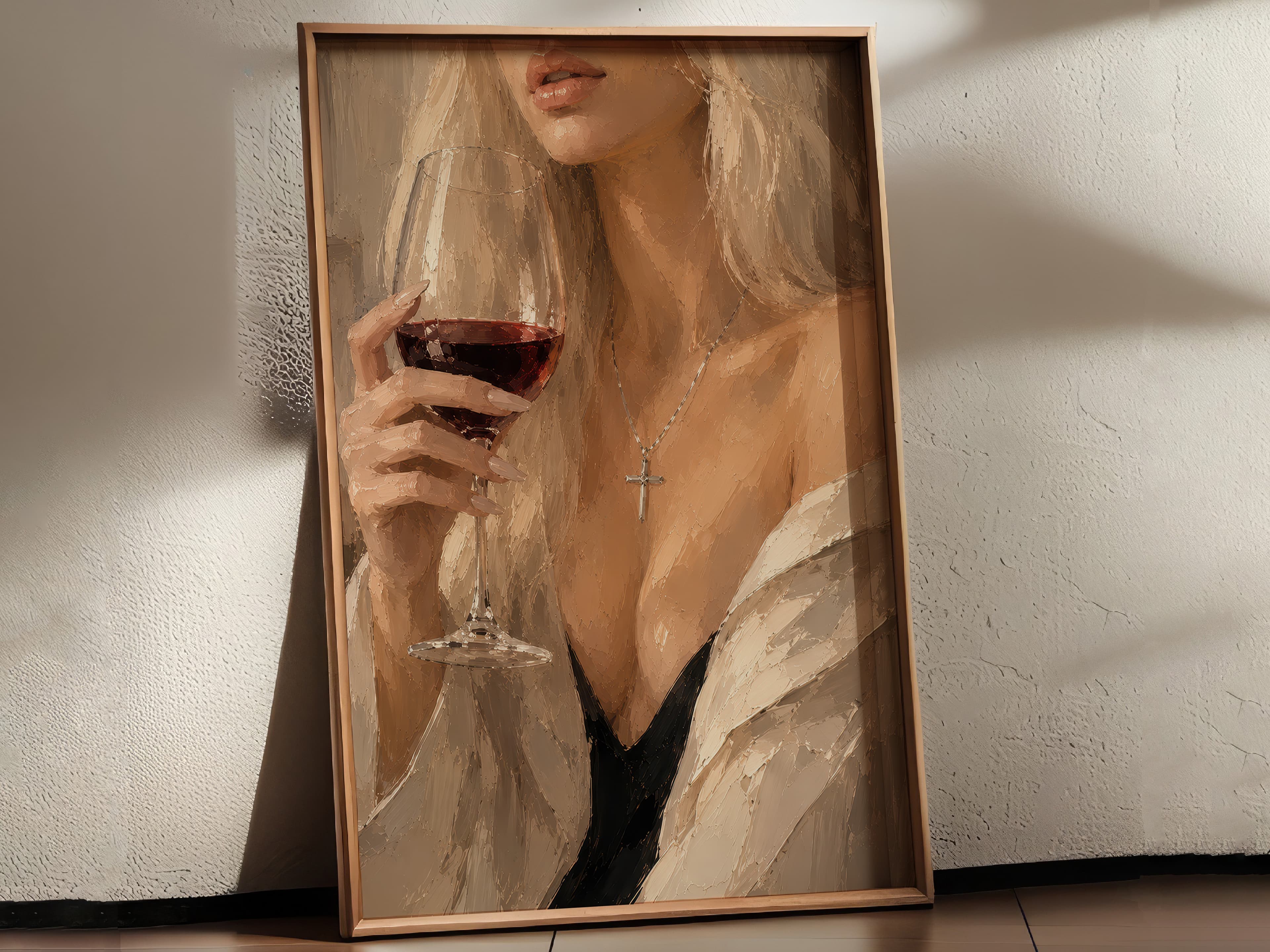 Wine Glass Portrait Print