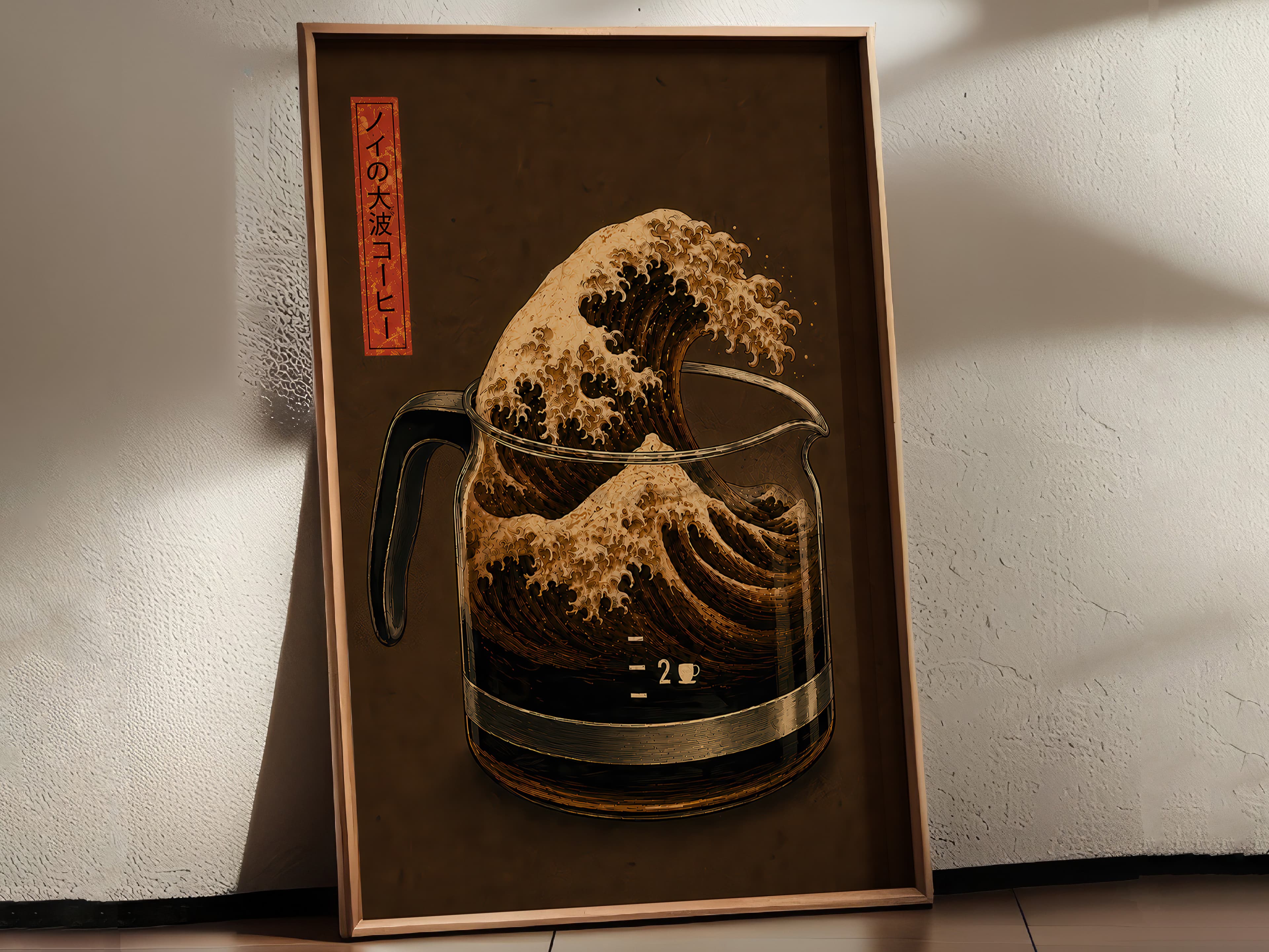 Japanese Wave Coffee Print