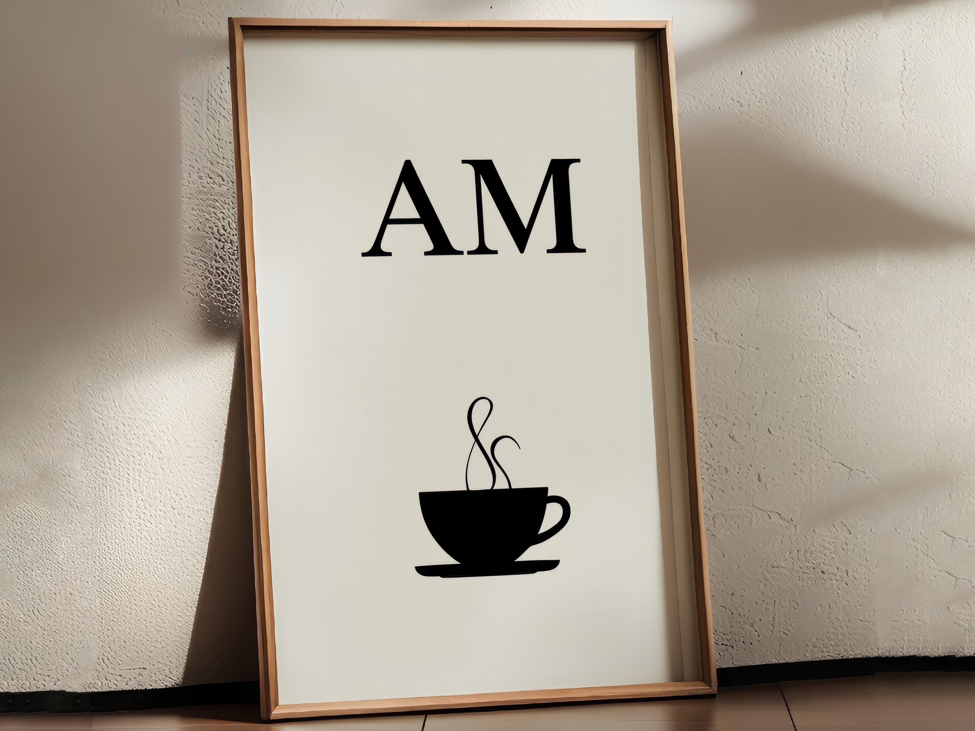 Coffee Cup Line Art AM, Minimalist Kitchen Poster